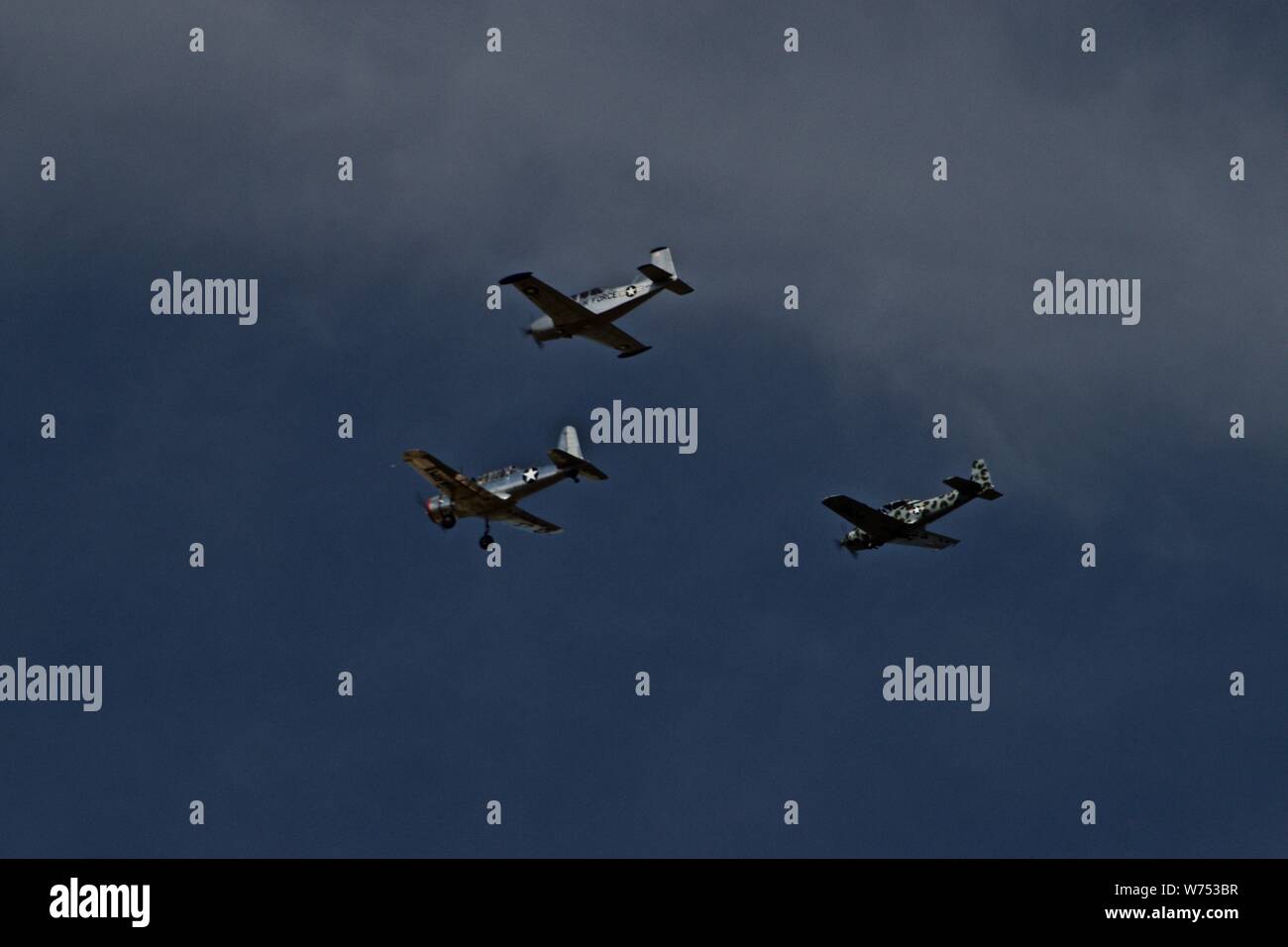 Vintage WW2 Avions ère 4 juillet survoler, Canyon, Texas. Banque D'Images