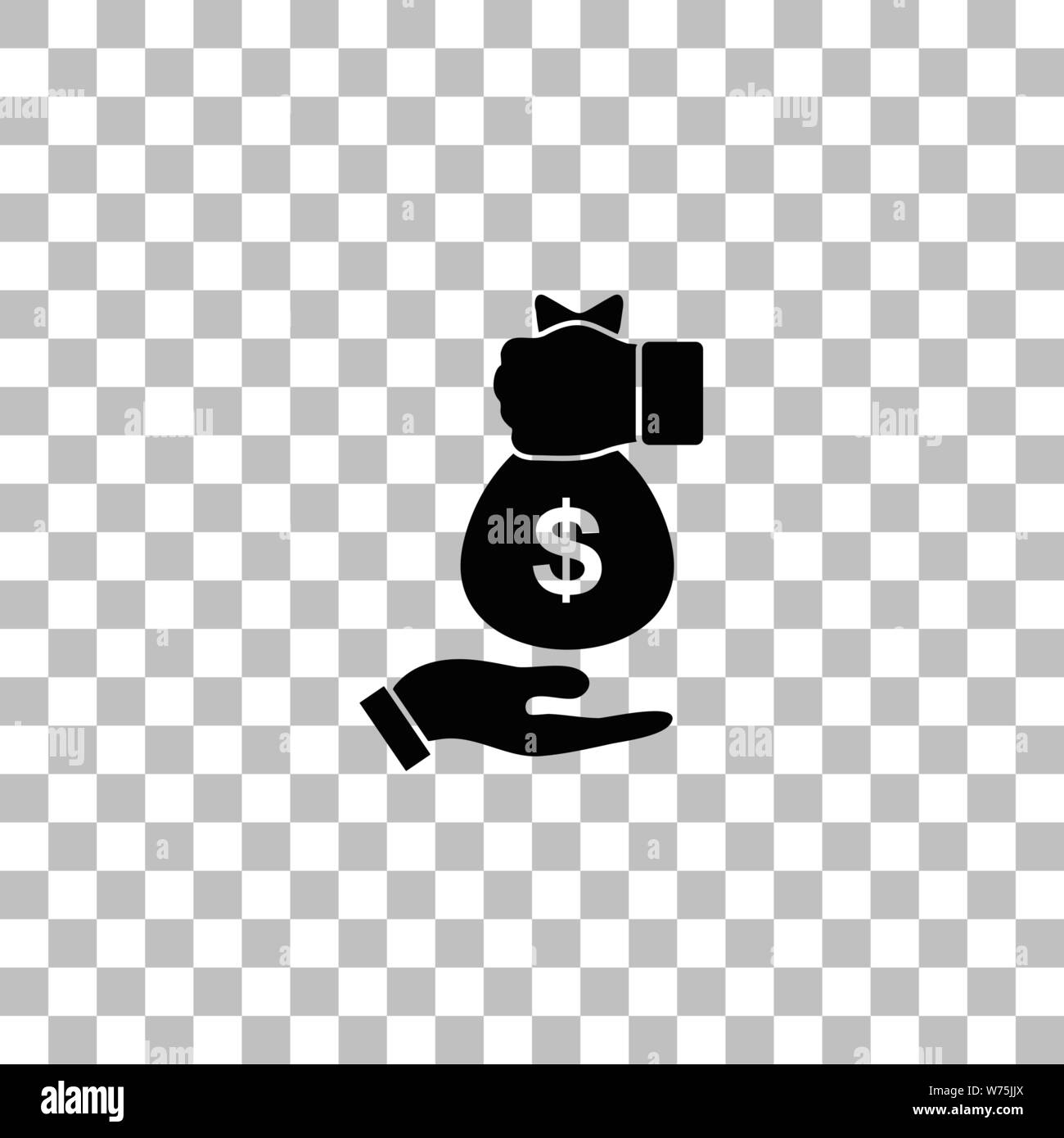 Pot-de-icône. Icône plat noir sur fond transparent. Les pictogrammes pour votre projet Illustration de Vecteur