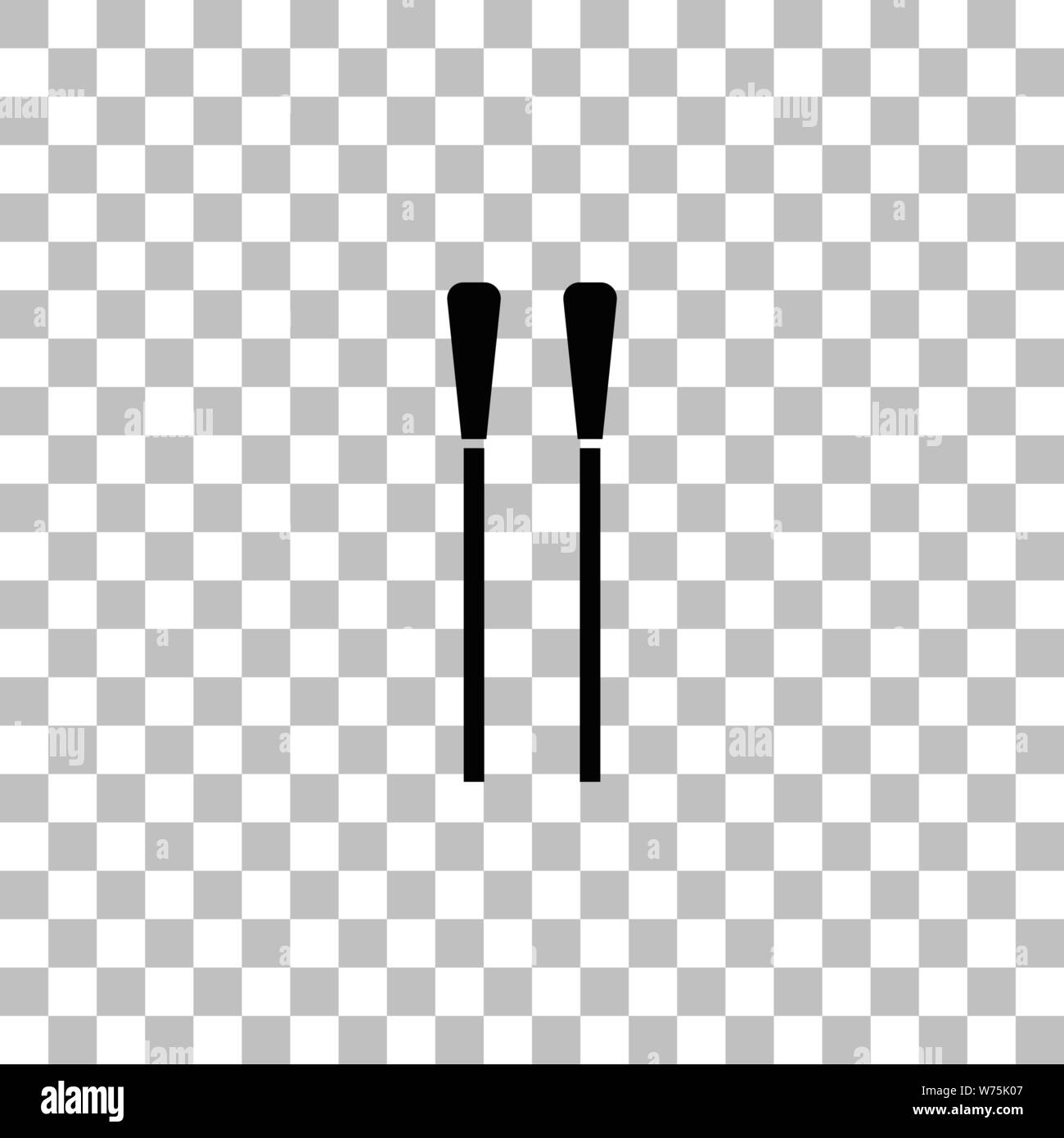 Paddle. Icône plat noir sur fond transparent. Les pictogrammes pour votre projet Illustration de Vecteur