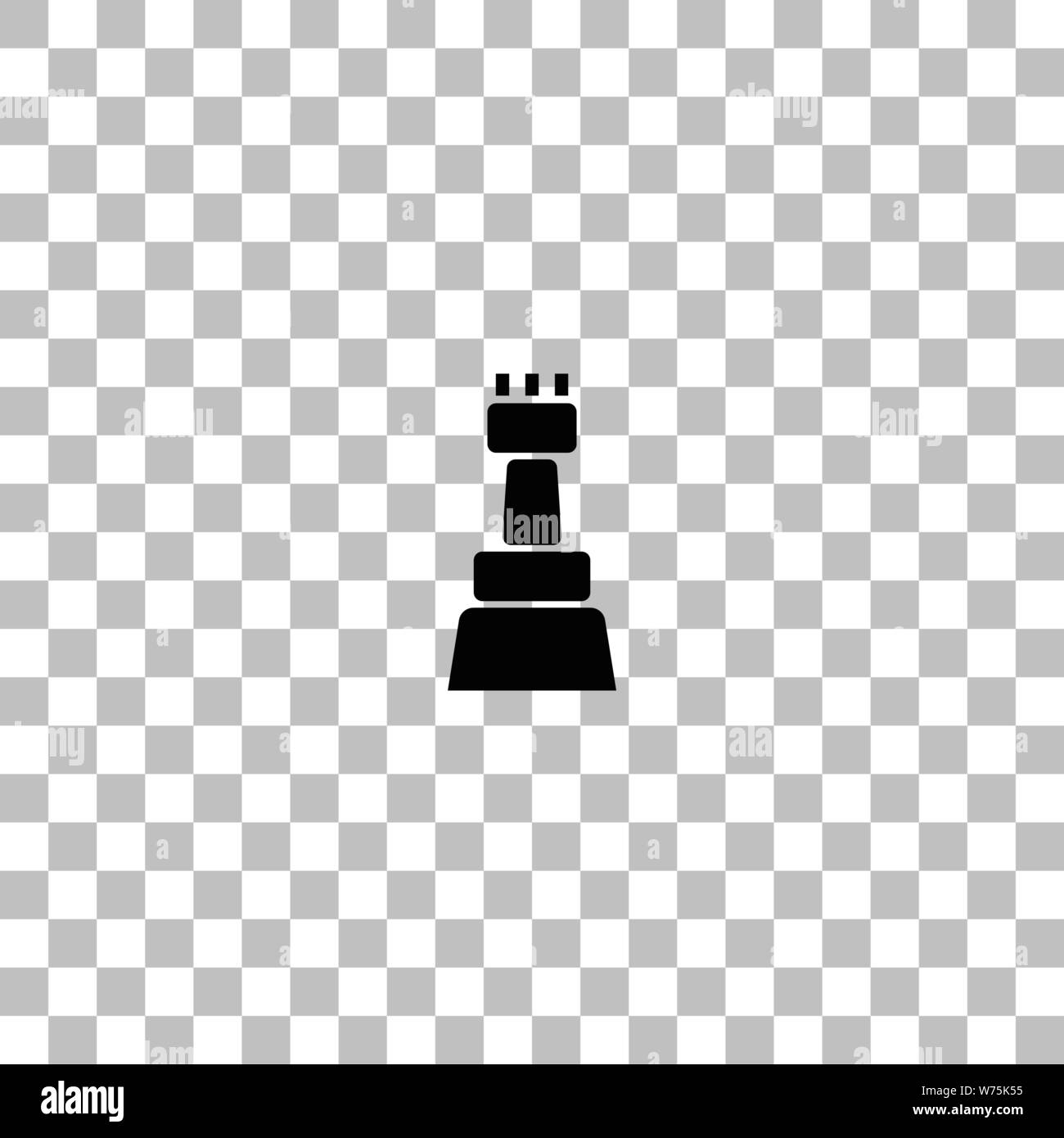 Les échecs. Icône plat noir sur fond transparent. Les pictogrammes pour votre projet Illustration de Vecteur