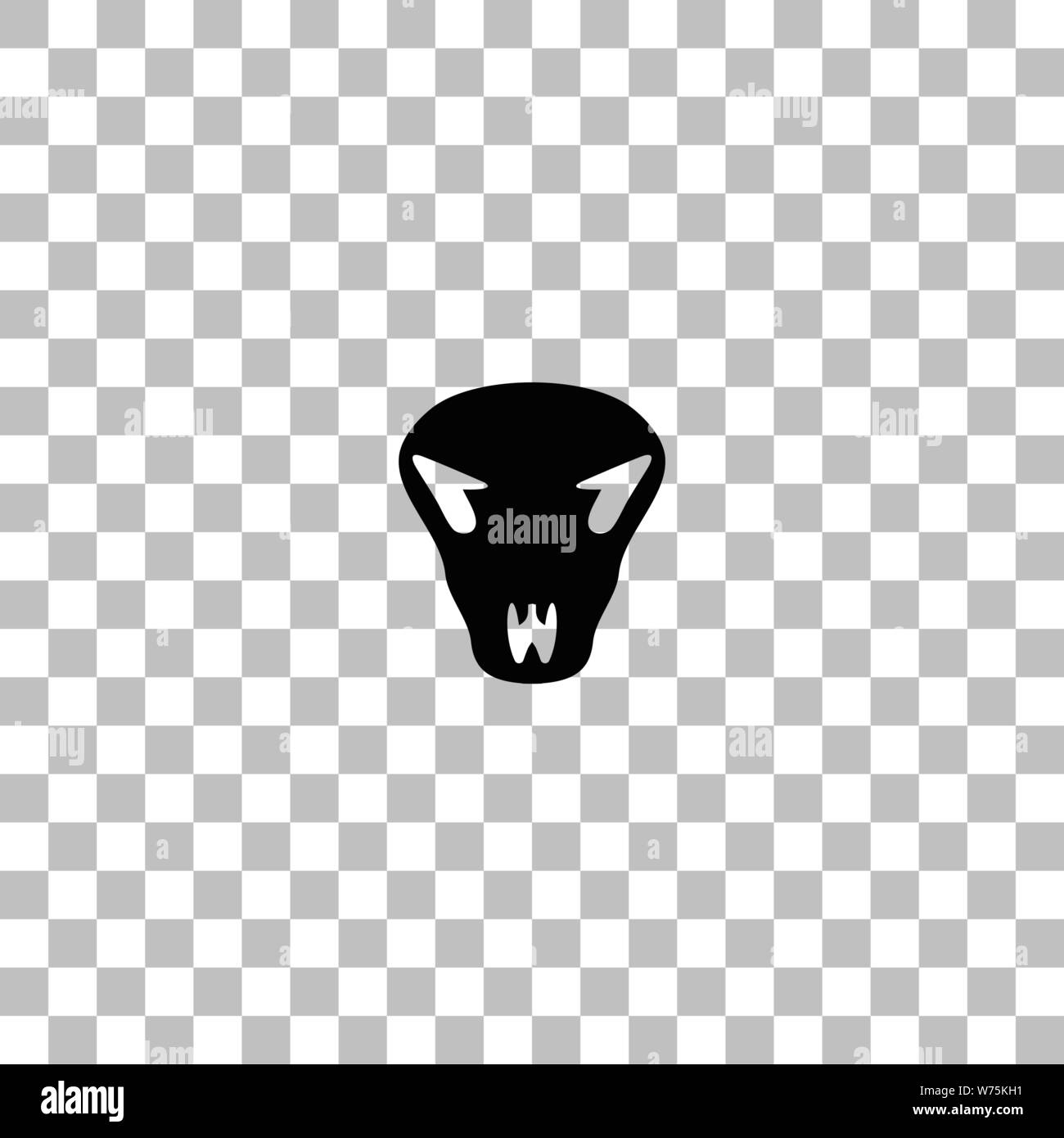Crâne de vache. Icône plat noir sur fond transparent. Les pictogrammes pour votre projet Illustration de Vecteur