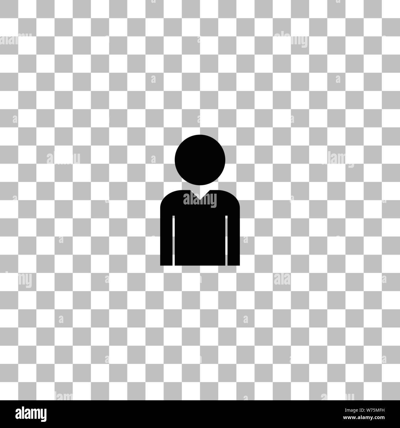 L'utilisateur. Icône plat noir sur fond transparent. Les pictogrammes pour votre projet Illustration de Vecteur