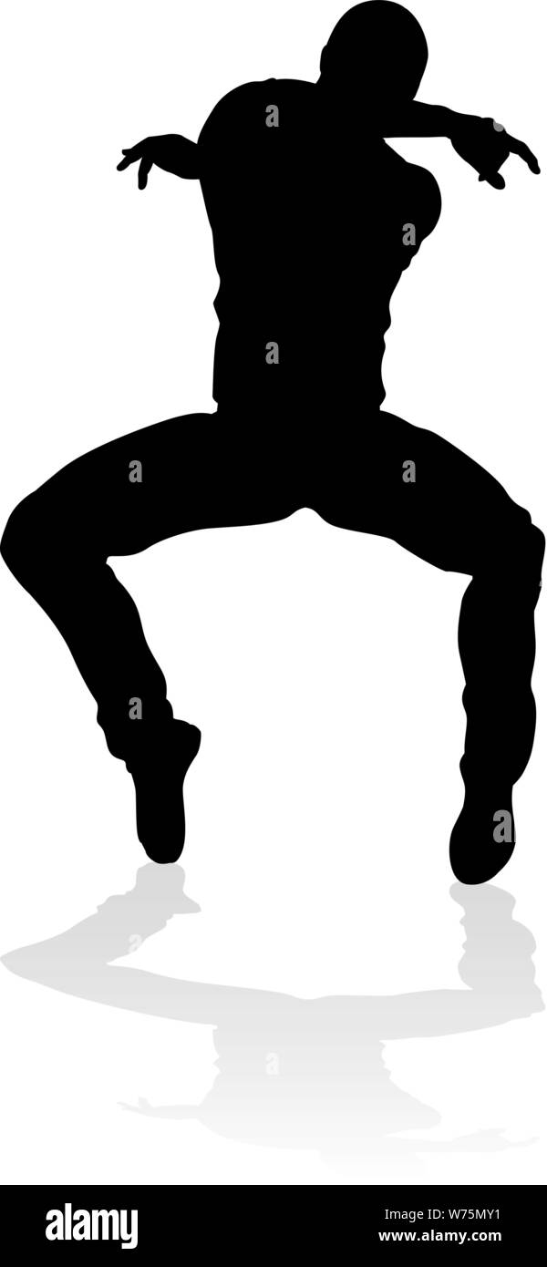 Street Dance Dancer Silhouette Illustration de Vecteur