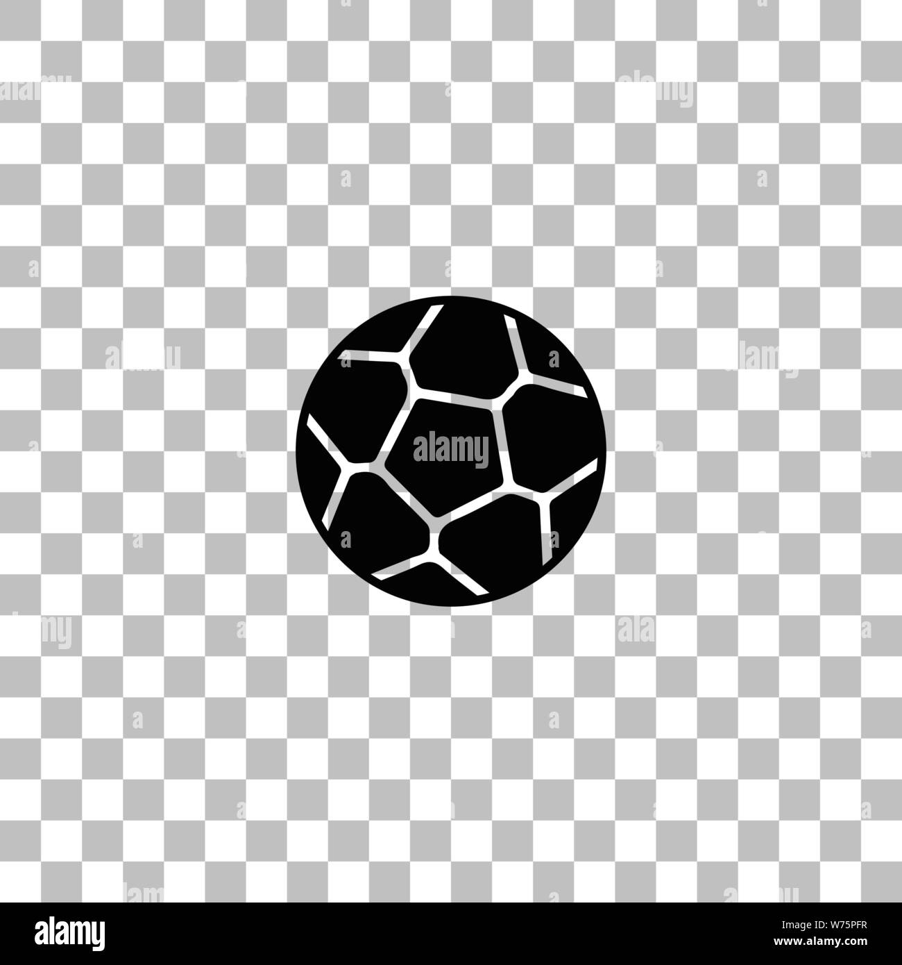 Ballon de soccer. Icône plat noir sur fond transparent. Les pictogrammes pour votre projet Illustration de Vecteur