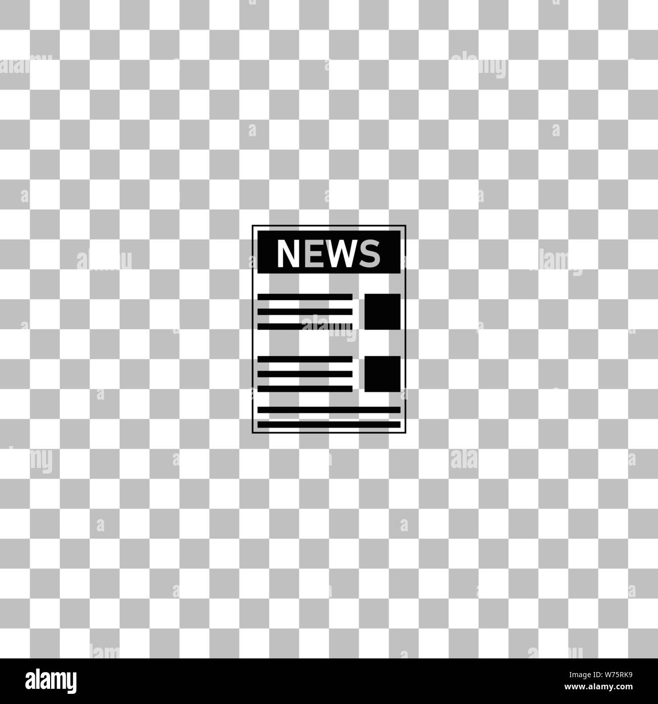 Journal. Icône plat noir sur fond transparent. Les pictogrammes pour ...