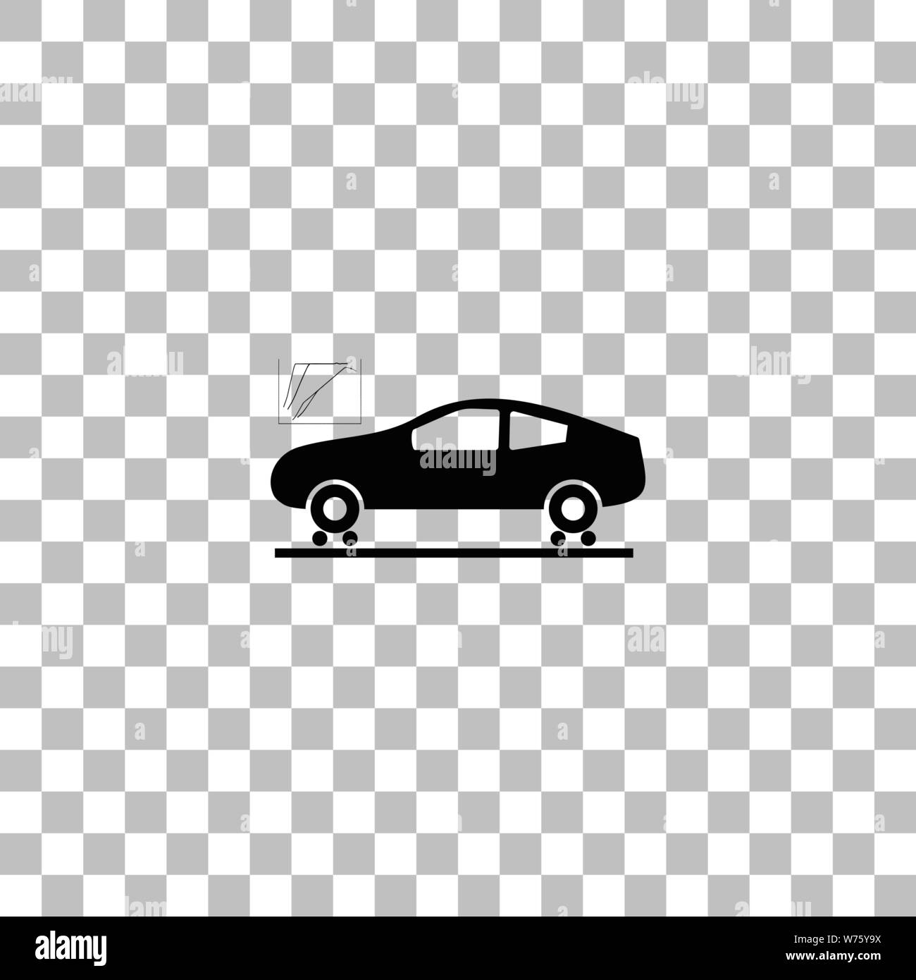 Location de diagnostics. Icône plat noir sur fond transparent. Les pictogrammes pour votre projet Illustration de Vecteur