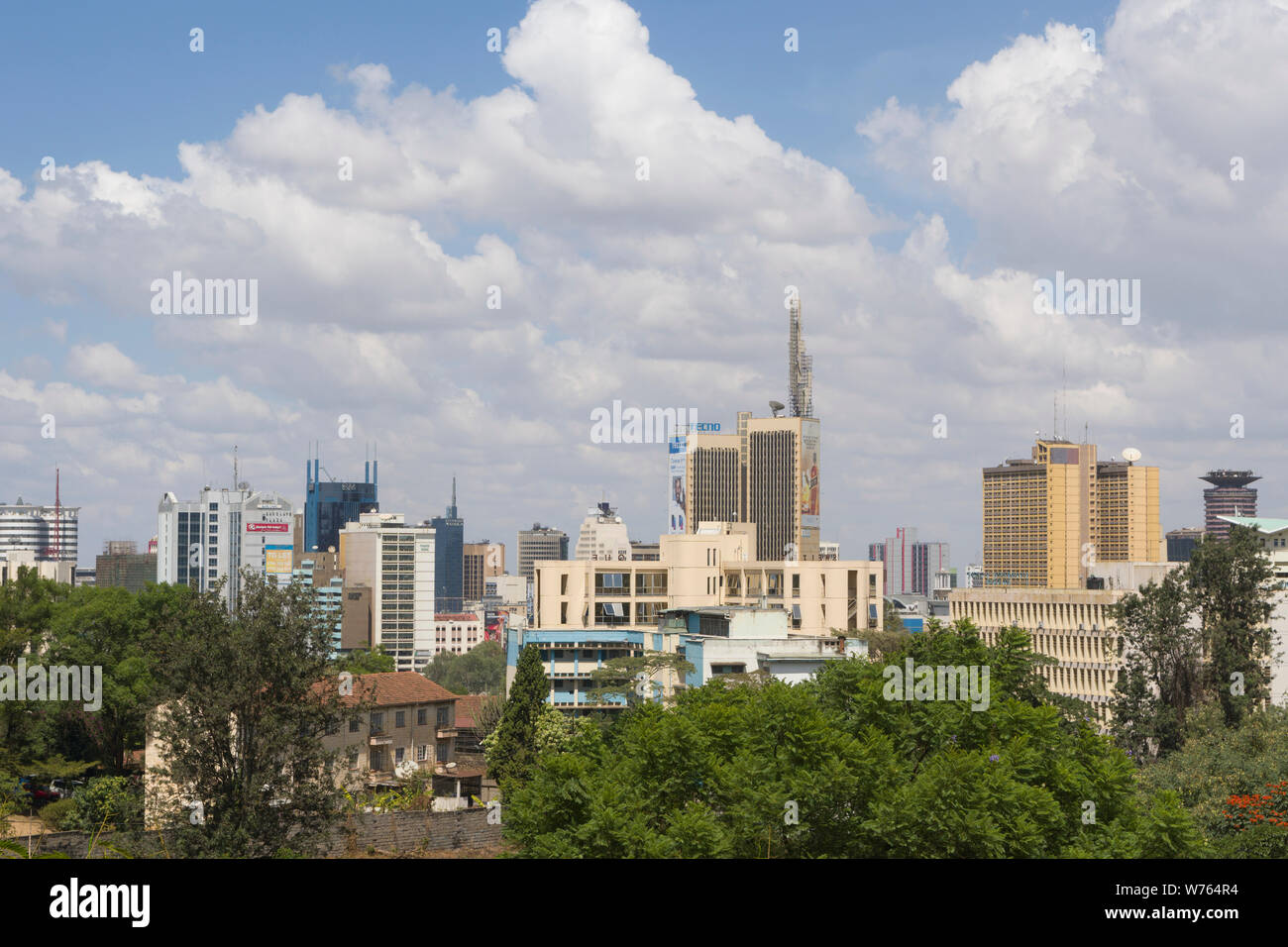 Vue sur les toits de PAWA 254 Nairobi, Nairobi, Kenya, 28 Mar 2019 Banque D'Images