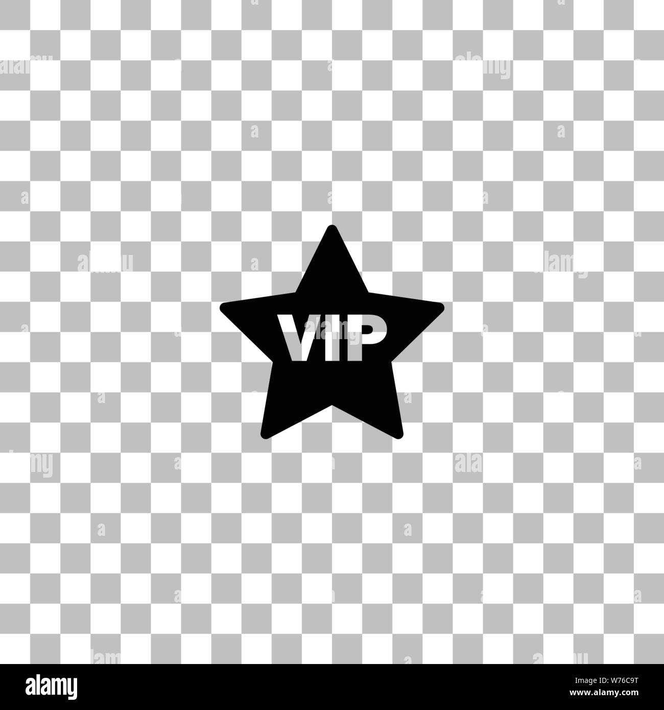 Star Vip. Icône plat noir sur fond transparent. Les pictogrammes pour ...