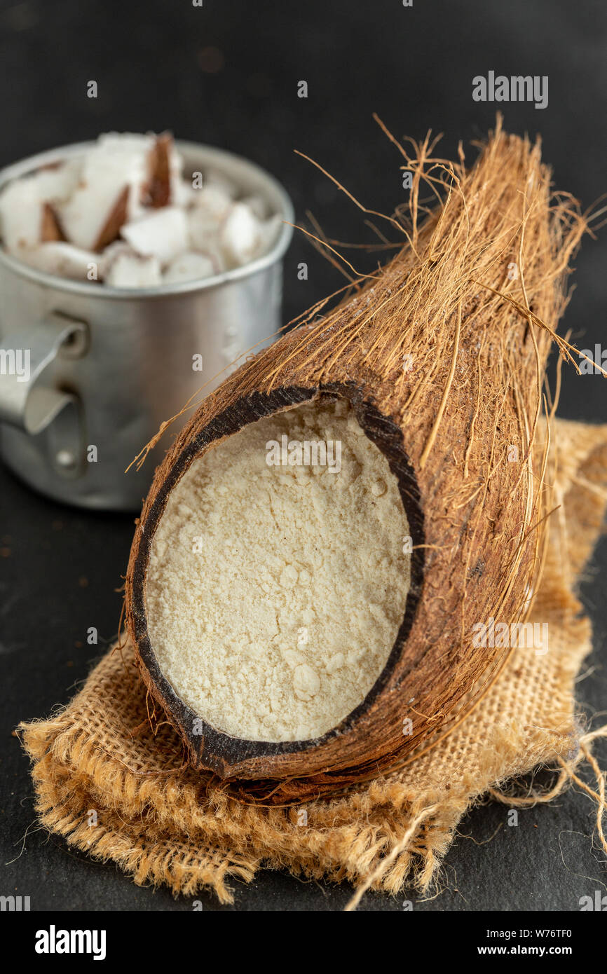 farine de coco, substitut de farine sans grain et sans gluten Banque D'Images