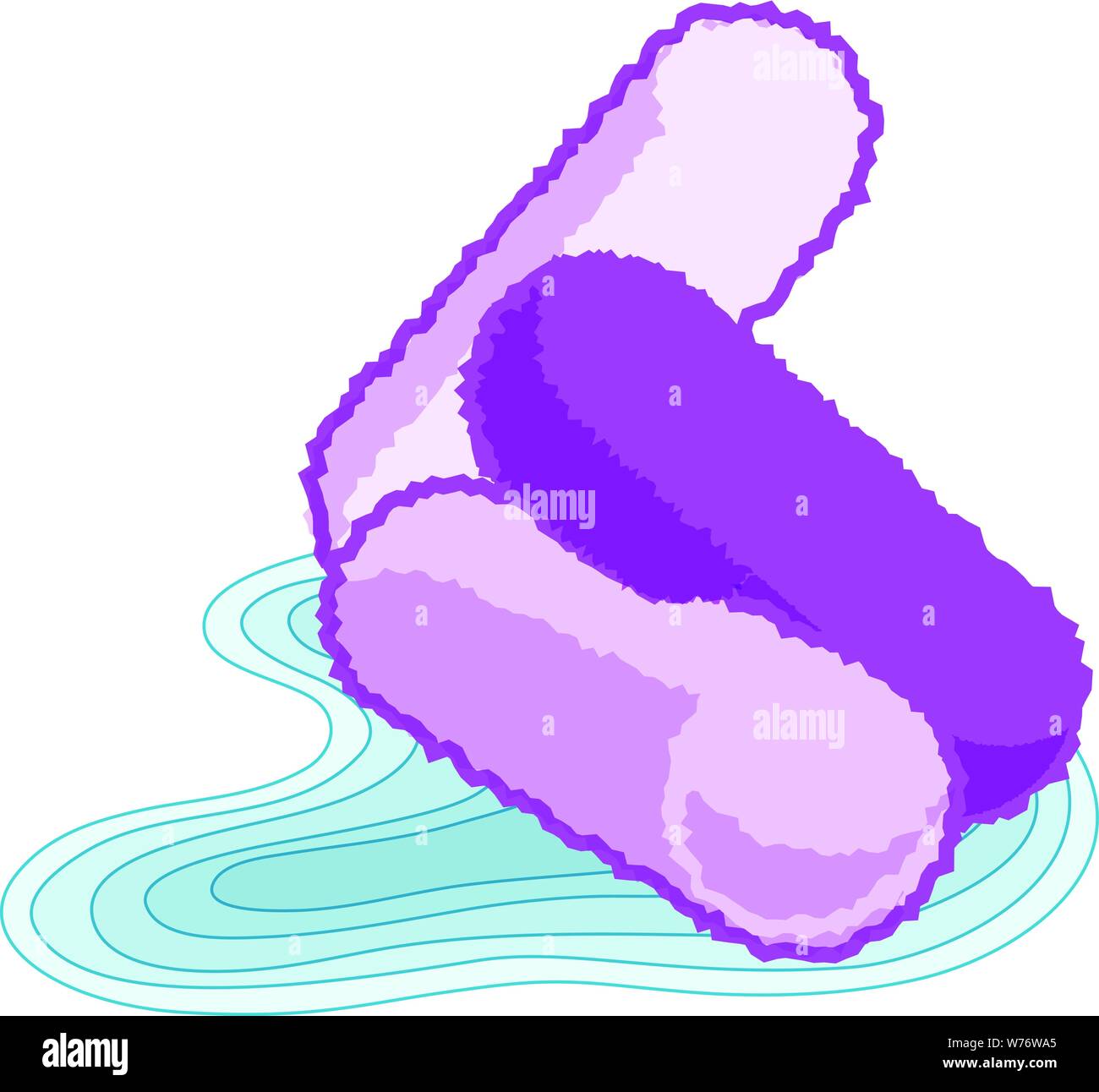 Les microbes en forme de capsule sur un fond liquide profilée Illustration de Vecteur