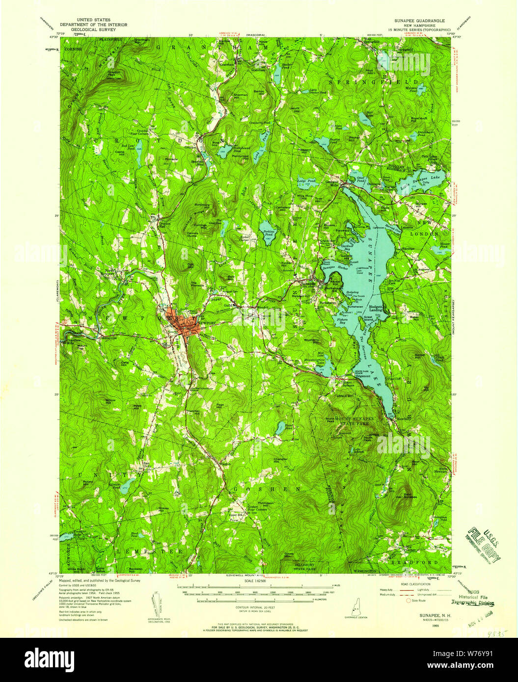 Mappa di sunapee Banque de photographies et d’images à haute résolution