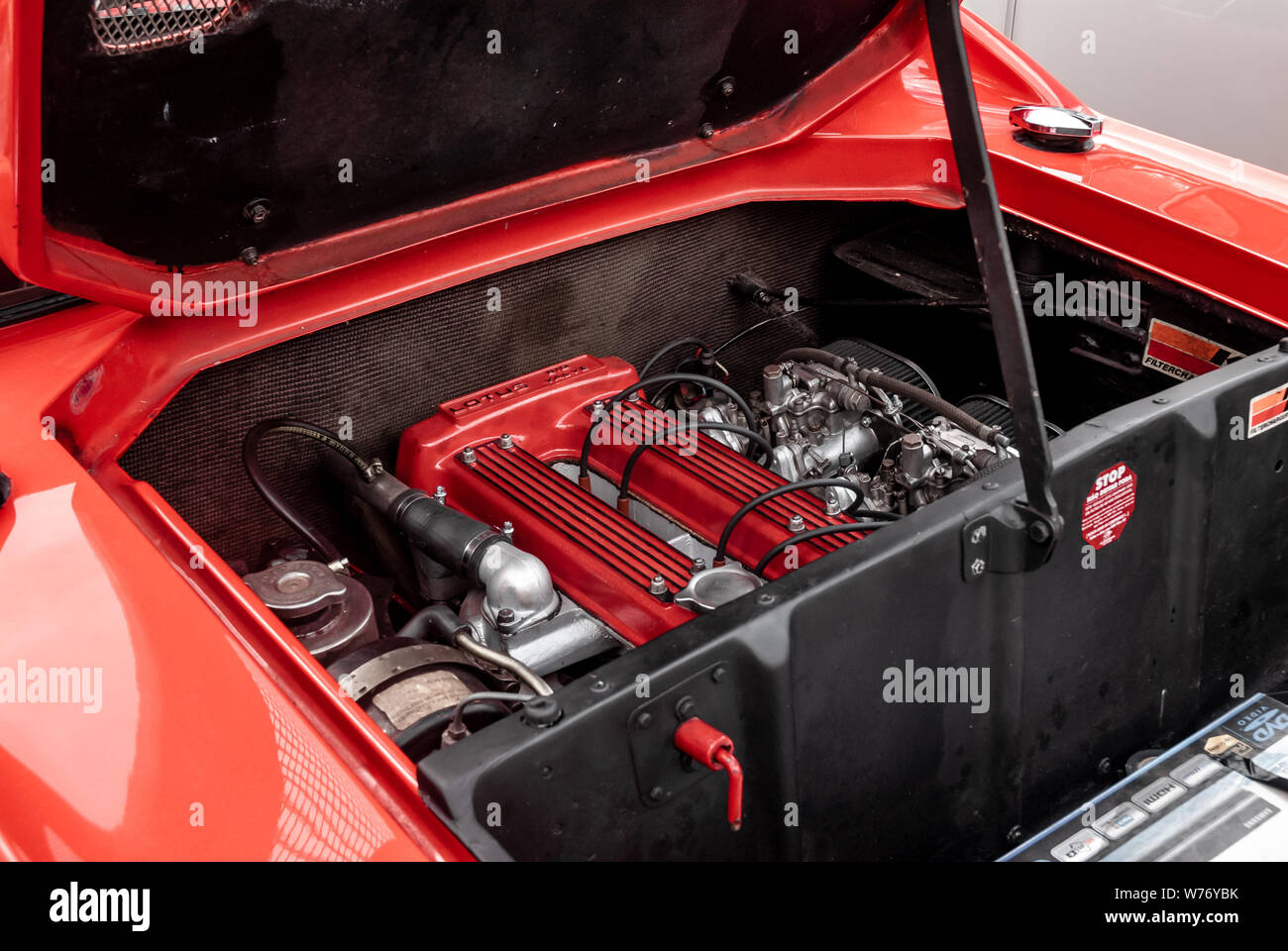 Compartiment moteur de voiture Lotus antiques Banque D'Images