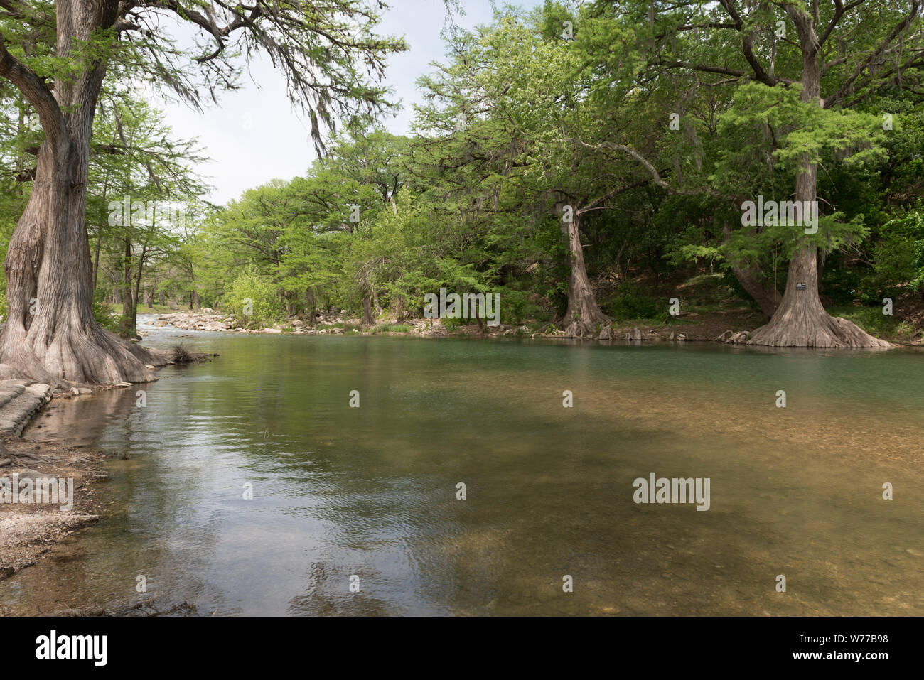 Une paisible partie de la Guadalupe River au nord de New Braunfels dans Comal Comté (Texas) Description physique : 1 photographie : numérique, tiff, la couleur. Notes : Titre, date et mots-clés basés sur les informations fournies par le photographe. ; Don ; l'Lyda Hill Foundation ; 2014 ; (DLC/PP-2014:054). ; fait partie de : Lyda Hill Texas Collection de photographies dans l'Amérique de Carol M. Highsmith dans le projet Carol M. Highsmith Archive. ; Banque D'Images