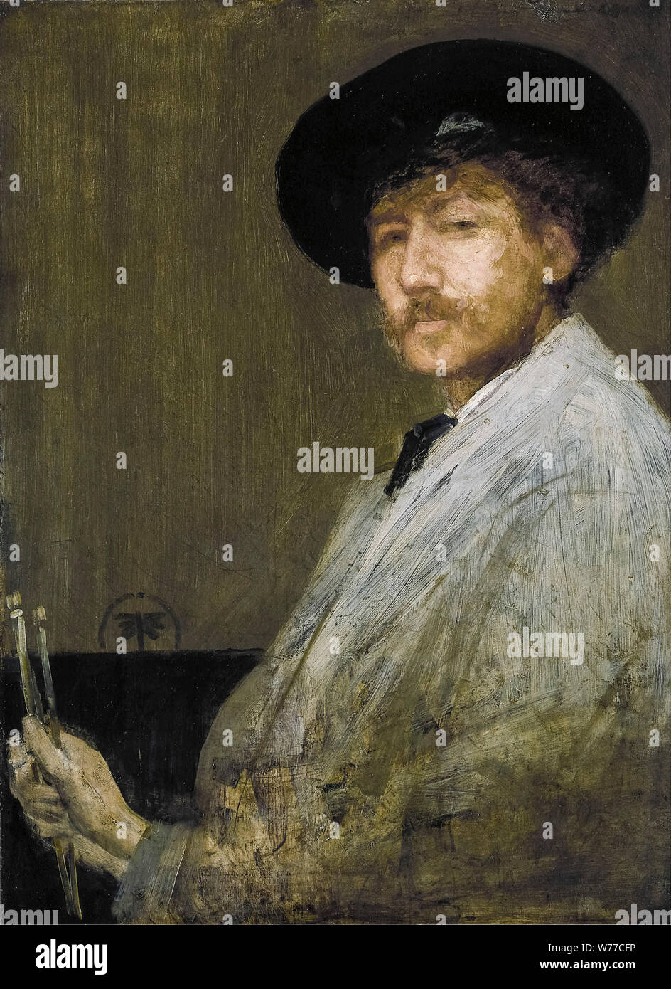 James McNeill Whistler, l'Arrangement en gris, Portrait du peintre, self portrait, vers 1872 Banque D'Images