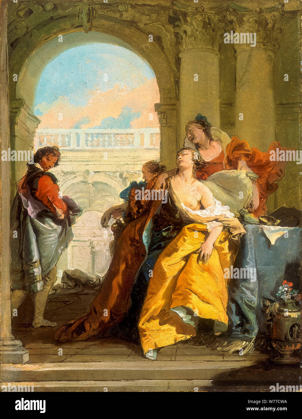 Giovanni Battista Tiepolo, la mort de Sophonisba, peinture, 1755-1760 Banque D'Images