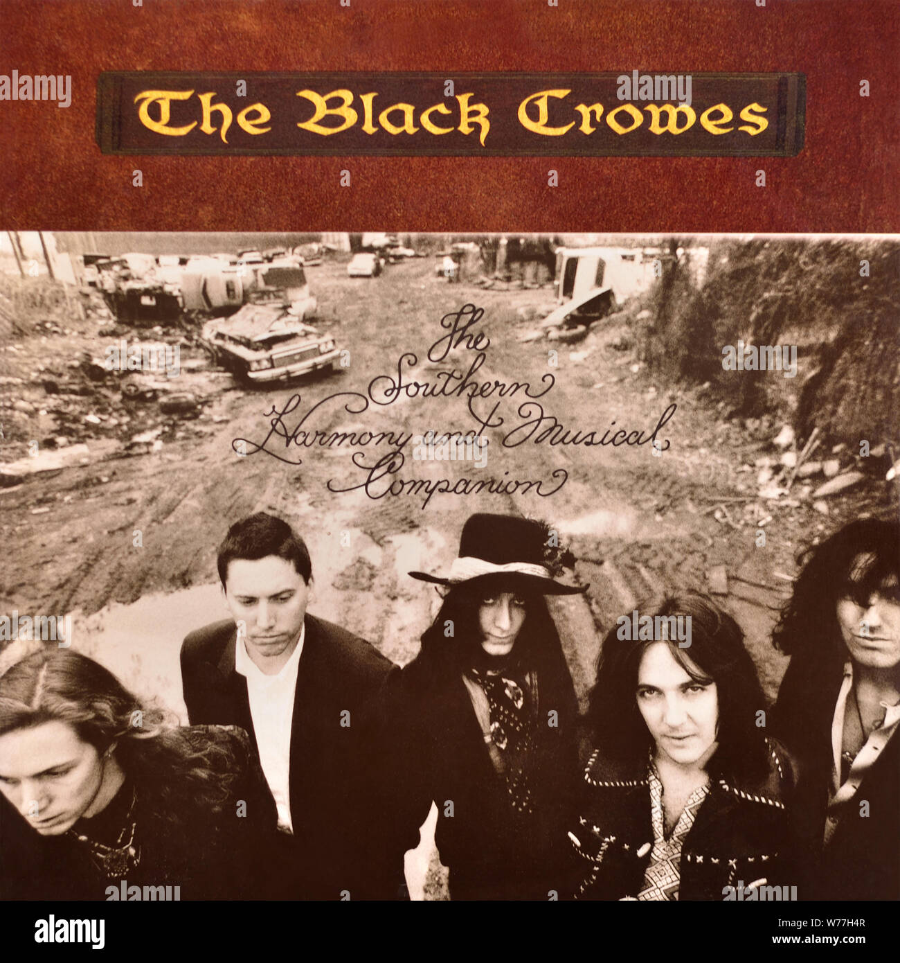 The Black Crowes - couverture originale de l'album en vinyle - The Southern Harmony and musical Companion - 1992 Banque D'Images