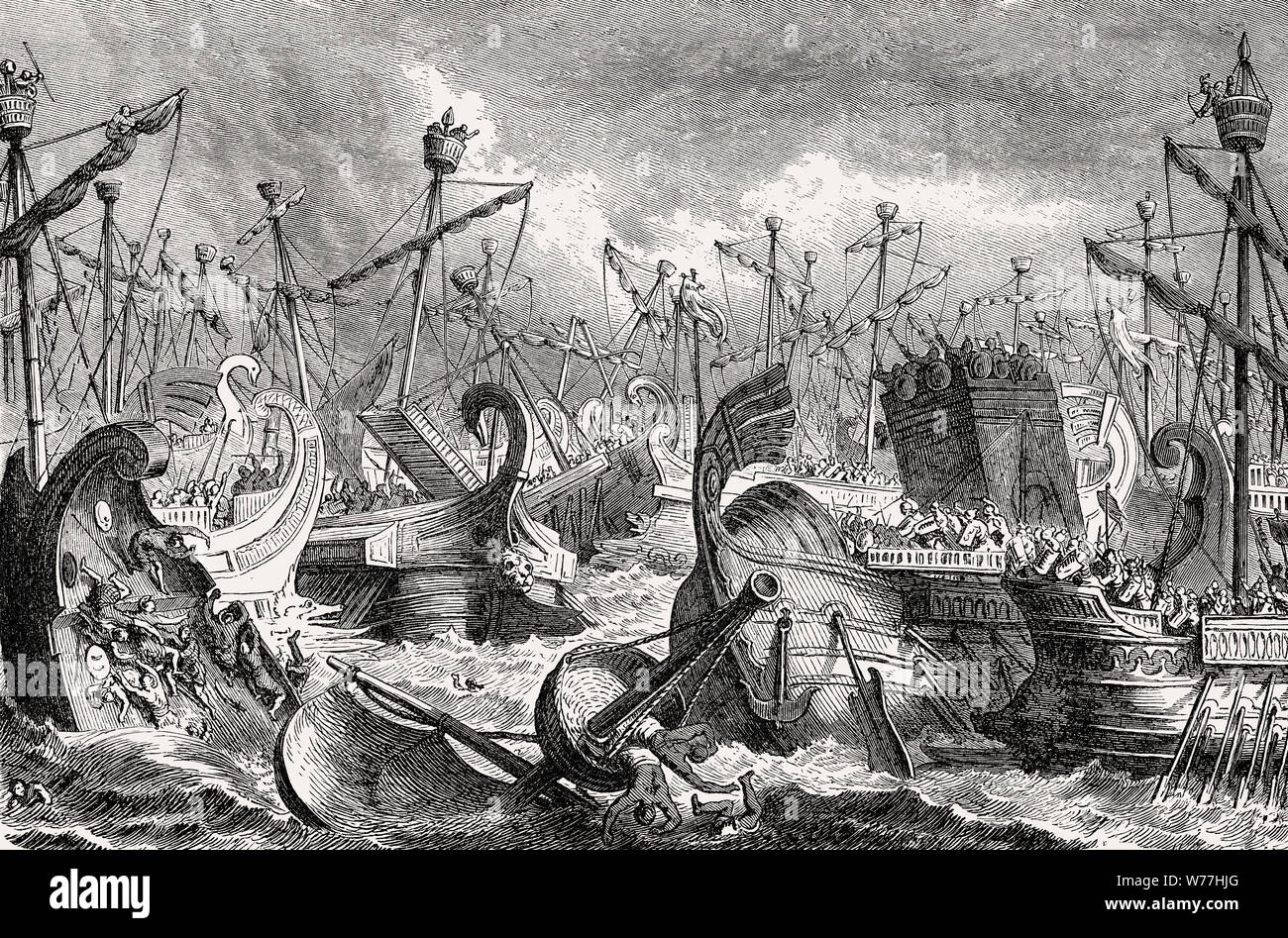 Une bataille navale dans l'ancienne Rome Photo Stock - Alamy