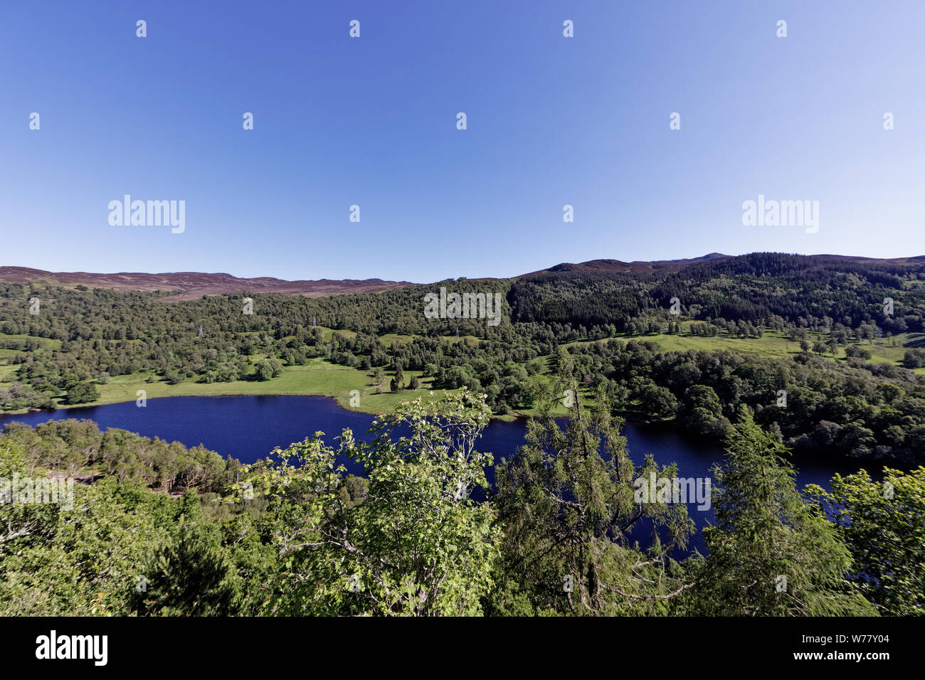 Imprimeur de la vue sur le Loch Tummel - Perth, Ecosse, Royaume-Uni Banque D'Images