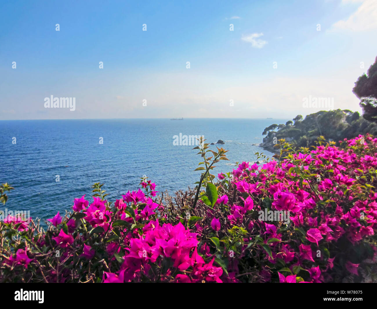Côte italienne en Ligurie Banque D'Images