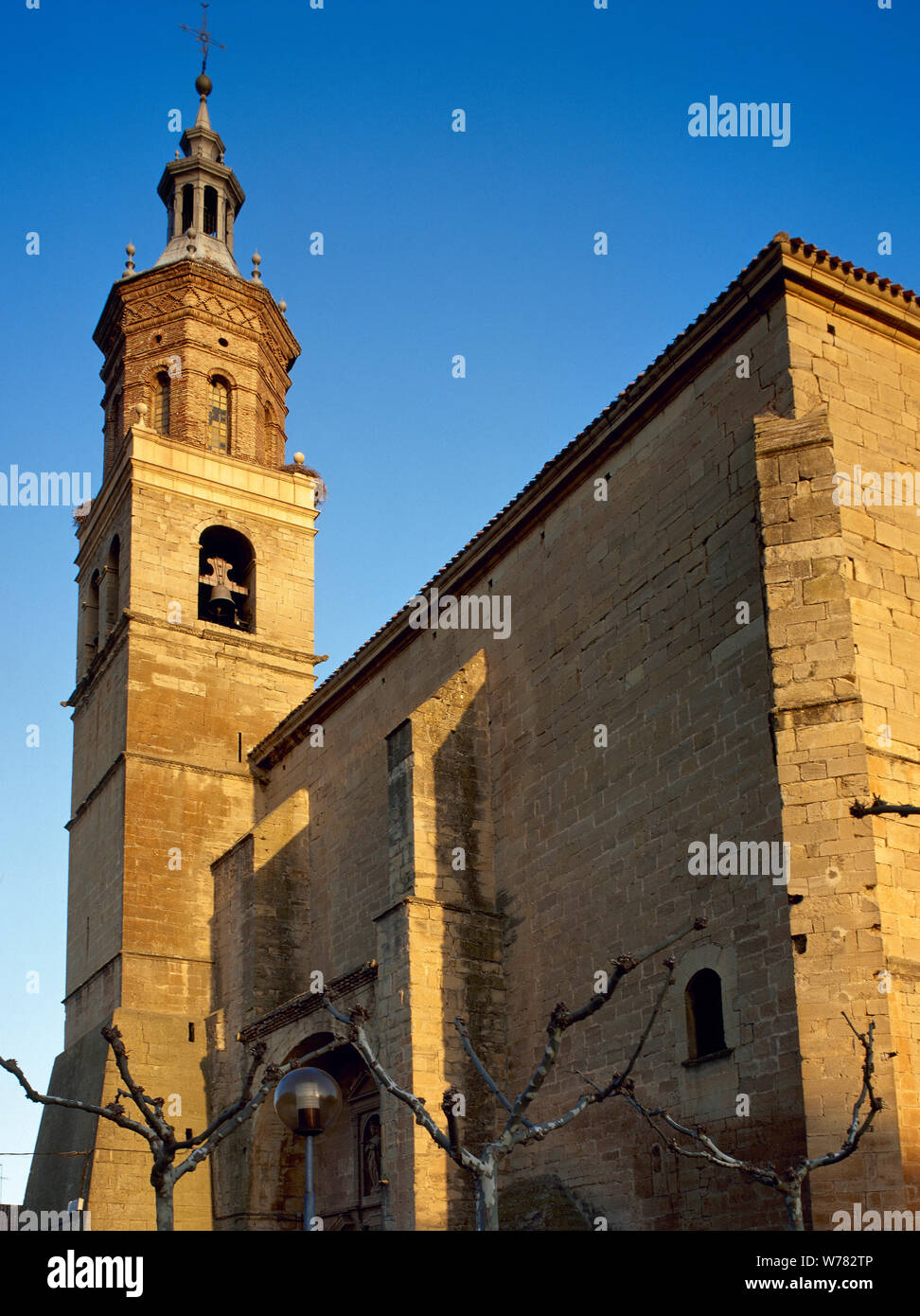 L'Espagne. La Rioja. Fuenmayor. L'église Saint Mary. Sa construction a commencé au début du 16ème siècle, et terminé en 1560 par Juan Martínez de Mutio. La Rioja Alta. Banque D'Images