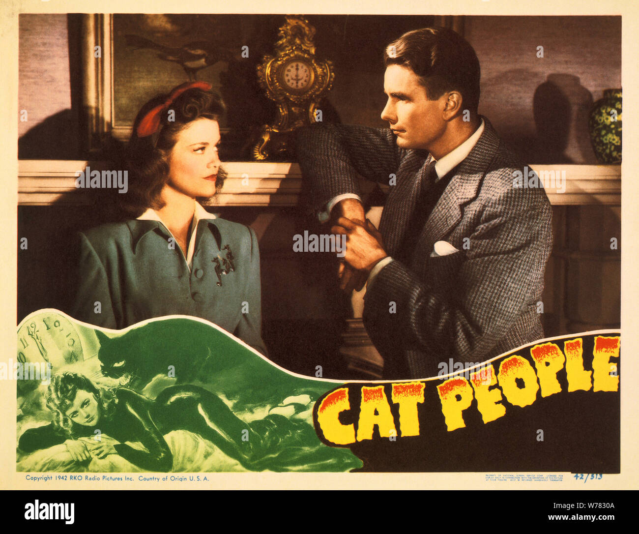 SIMONE SIMON, KENT SMITH, CAT PEOPLE, 1942 Banque D'Images