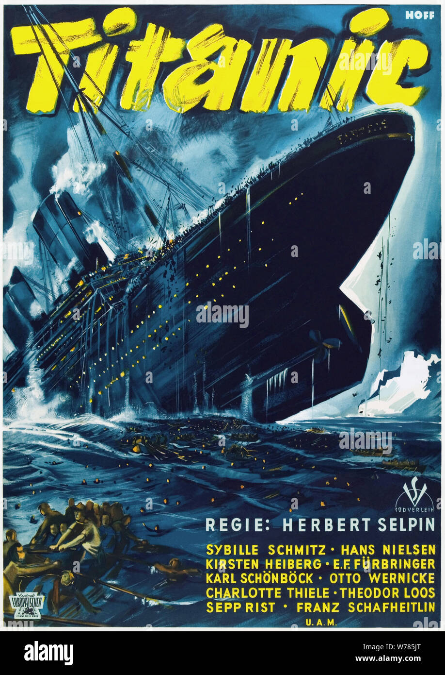 Affiche de film, TITANIC, 1943 Banque D'Images