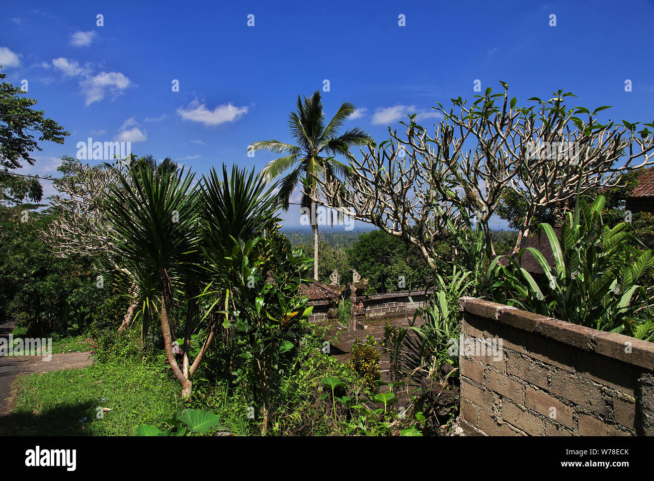 Le village sur les montagnes de Bali, Indonésie Banque D'Images