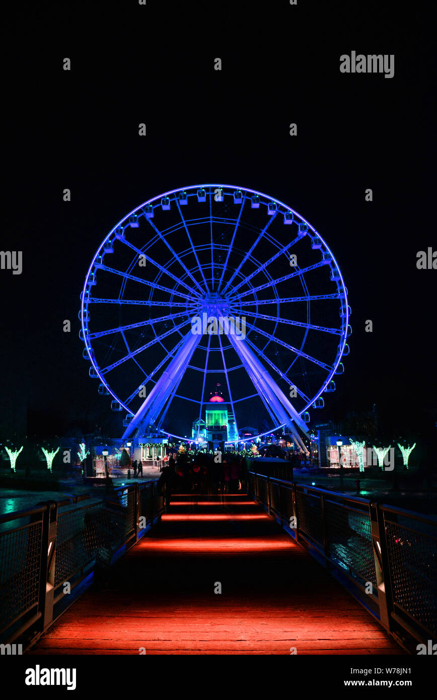 La grande roue de nuit Banque D'Images
