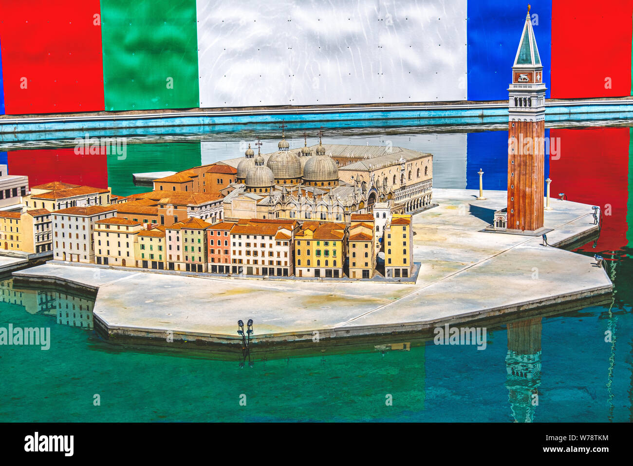 Diorama miniature d'italie ville bâtiments et maisons de Venise Banque D'Images