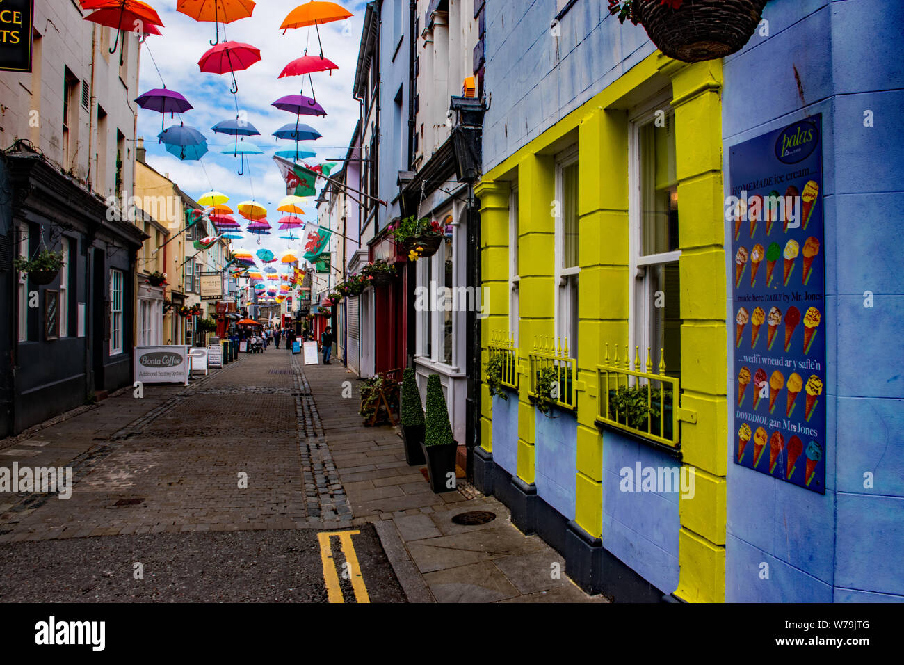 La canopée parapluie, Caernarfon Banque D'Images