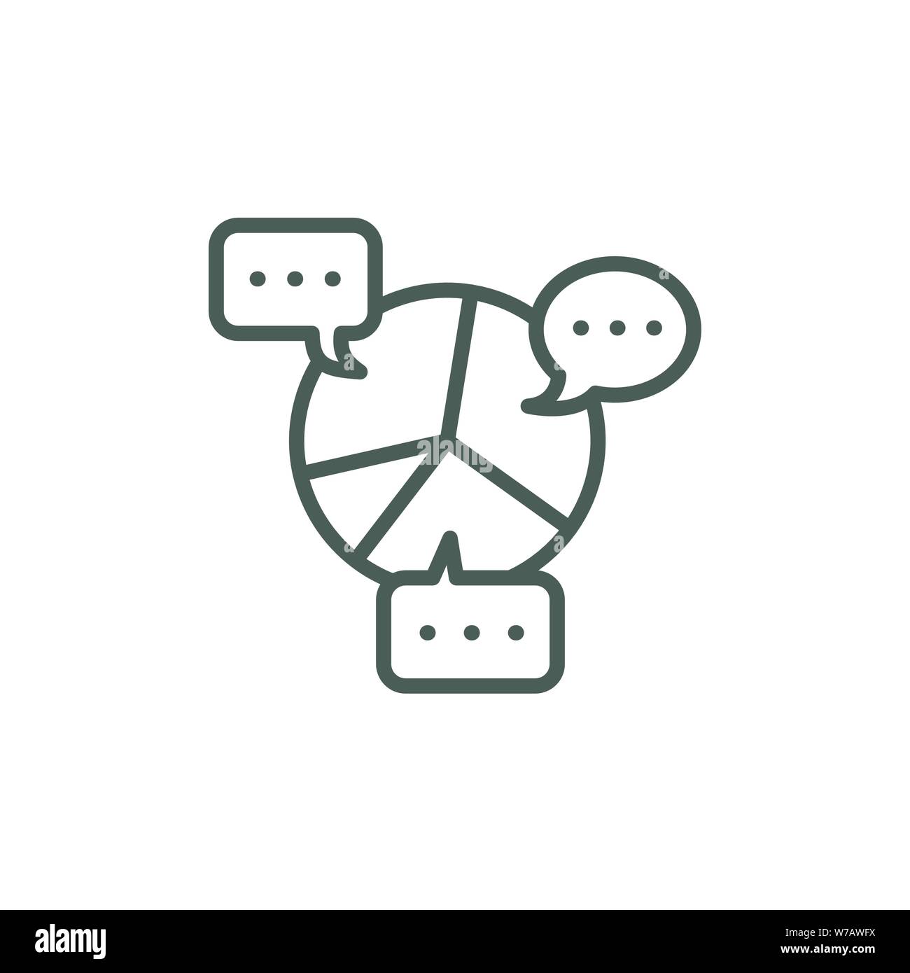 Annonces Médias sociaux - l'icône de l'imagerie publicitaire, y compris l'engagement social Illustration de Vecteur