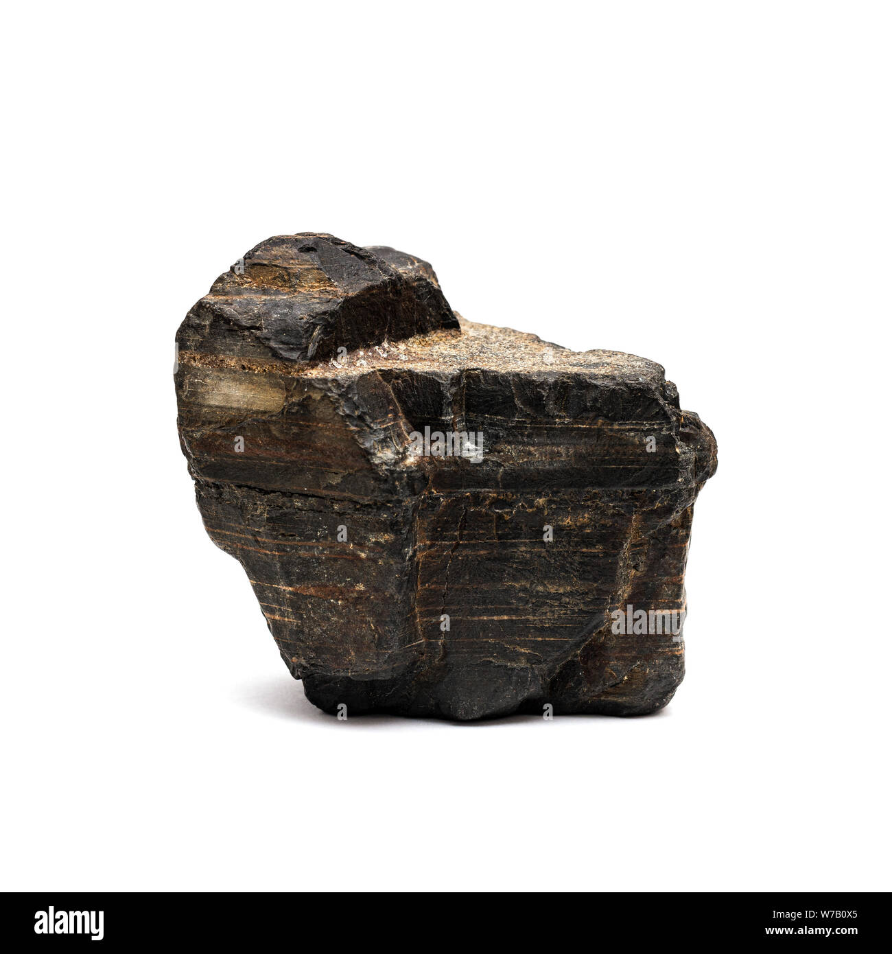 Petite météorite sur fond blanc Banque D'Images