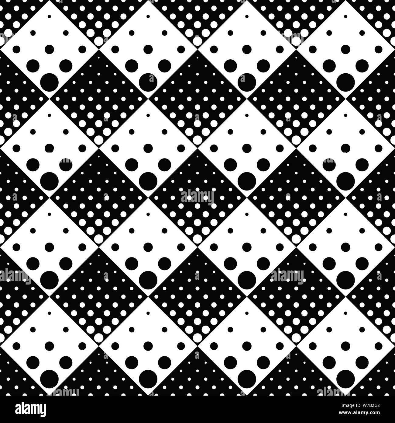 Retro Seamless pattern dot background - monochrome abstract vector graphic design Illustration de Vecteur