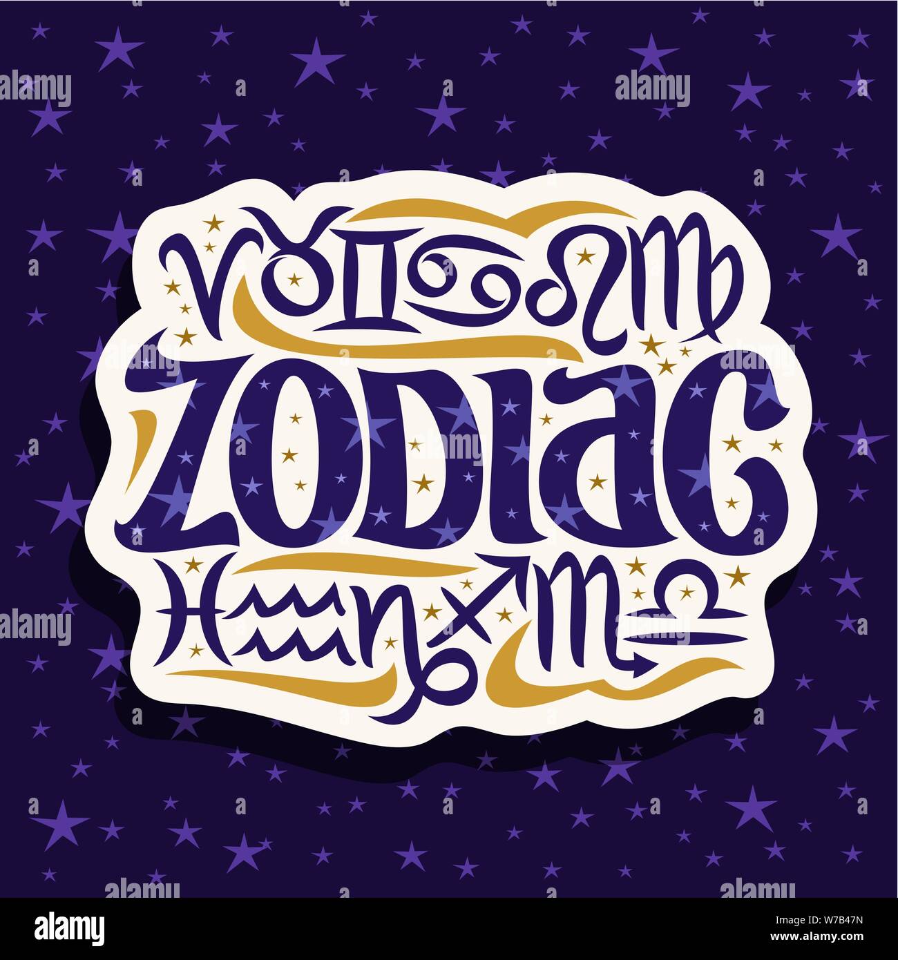 Logo Vector pour les signes du Zodiaque Illustration de Vecteur