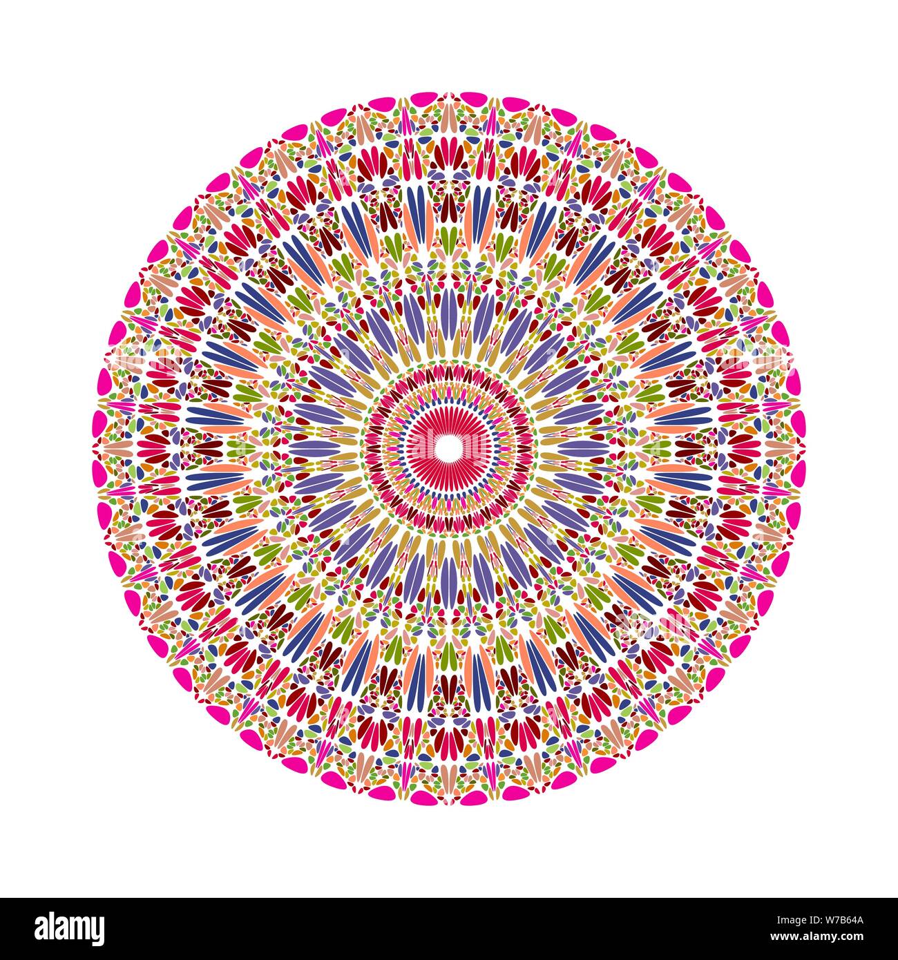 Motif circulaire en pierre colorée ronde mandala - résumé d'ornement géométrique de l'élément vecteur conception ouvragée Illustration de Vecteur