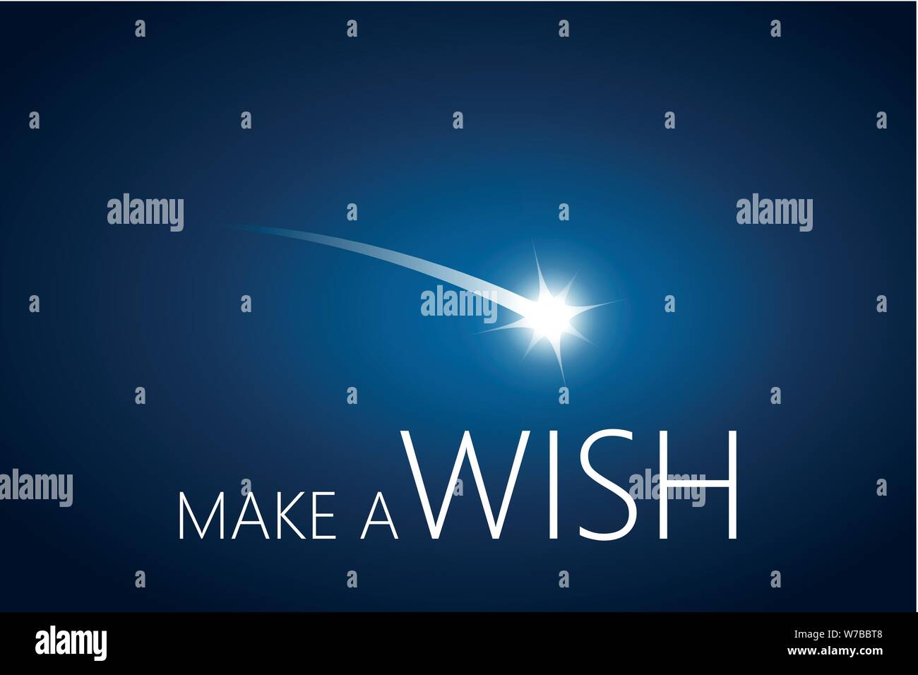 Faire un voeu à l'étoile filante dans le ciel EPS10 vector illustration Illustration de Vecteur