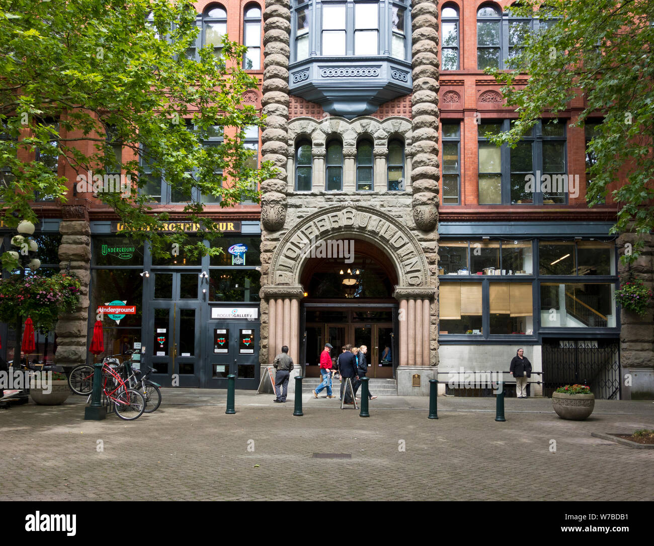 Pioneer Square près de Seattle, WA, USA. Banque D'Images