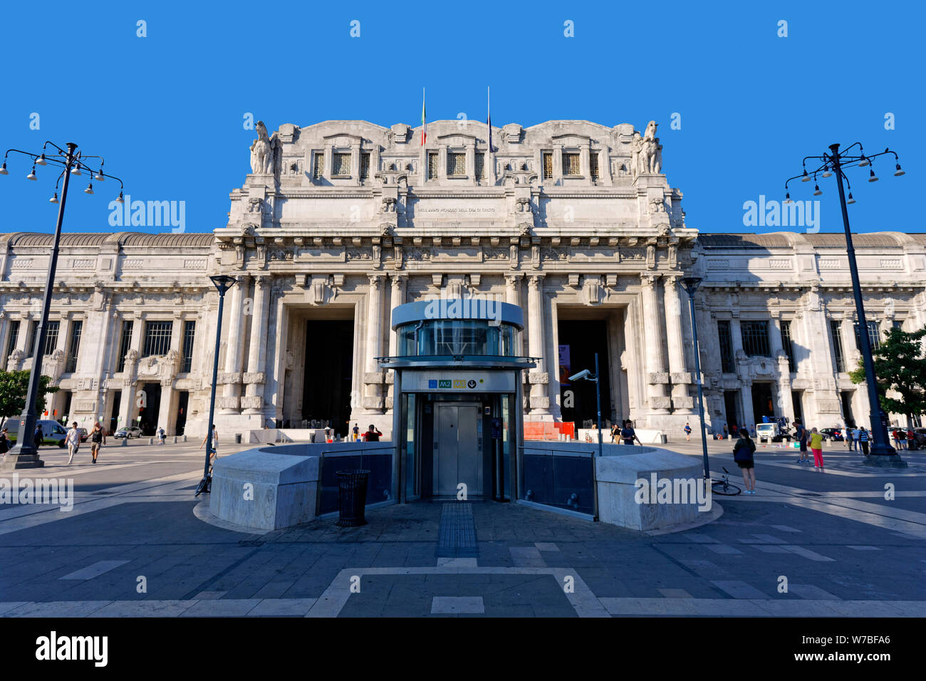 La gare centrale de Milan, Italie Banque D'Images