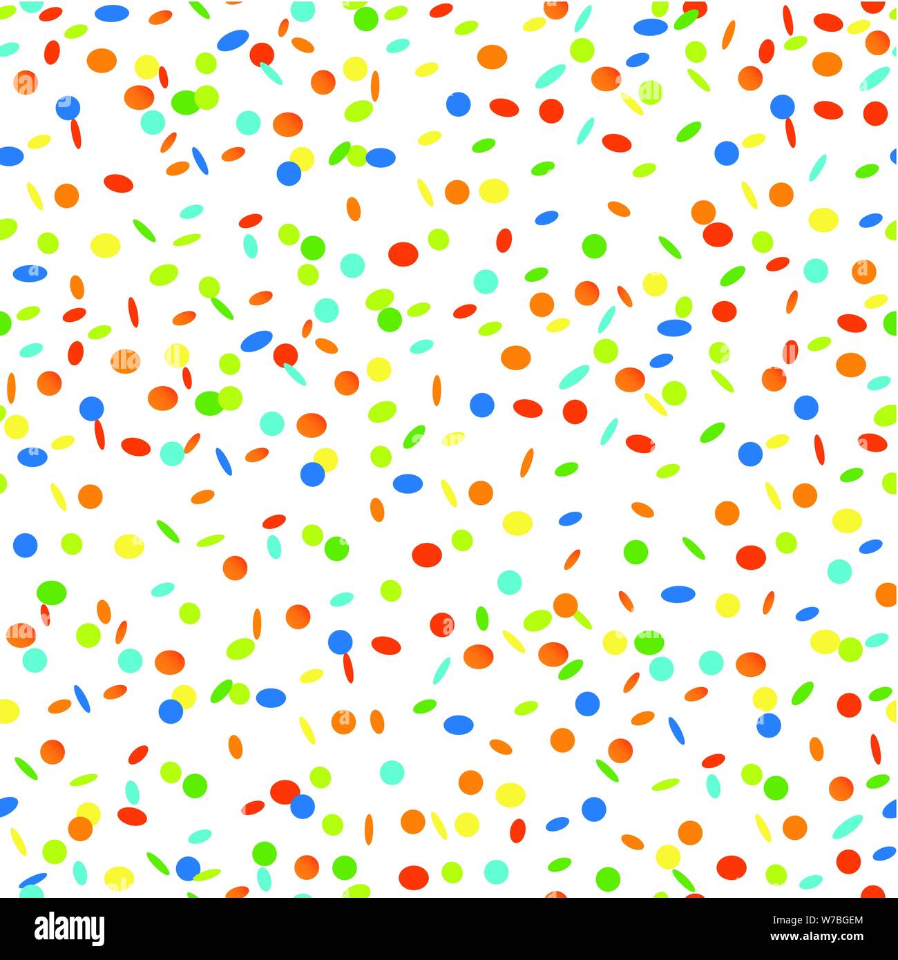 Modèle sans pluie de confettis colorés sur fond blanc vector illustration EPS10 Illustration de Vecteur