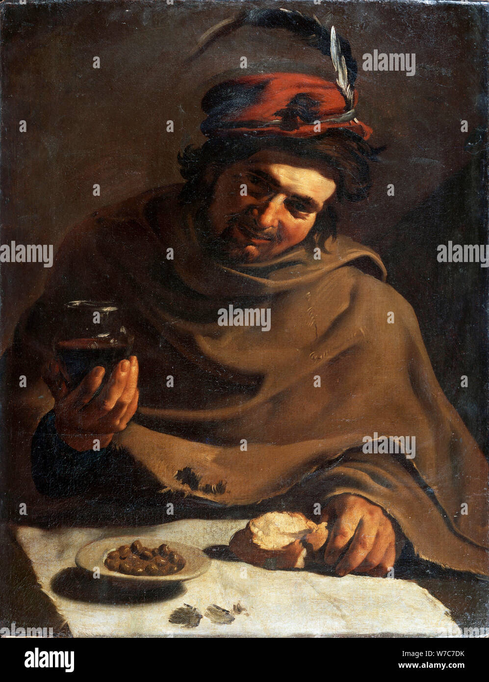 "Petit déjeuner", début du 17e siècle. Artiste : Bartolomeo Manfredi Banque D'Images