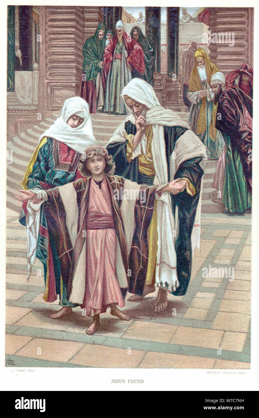 Jésus s'est trouvé, c1897. Artiste : James Tissot Banque D'Images