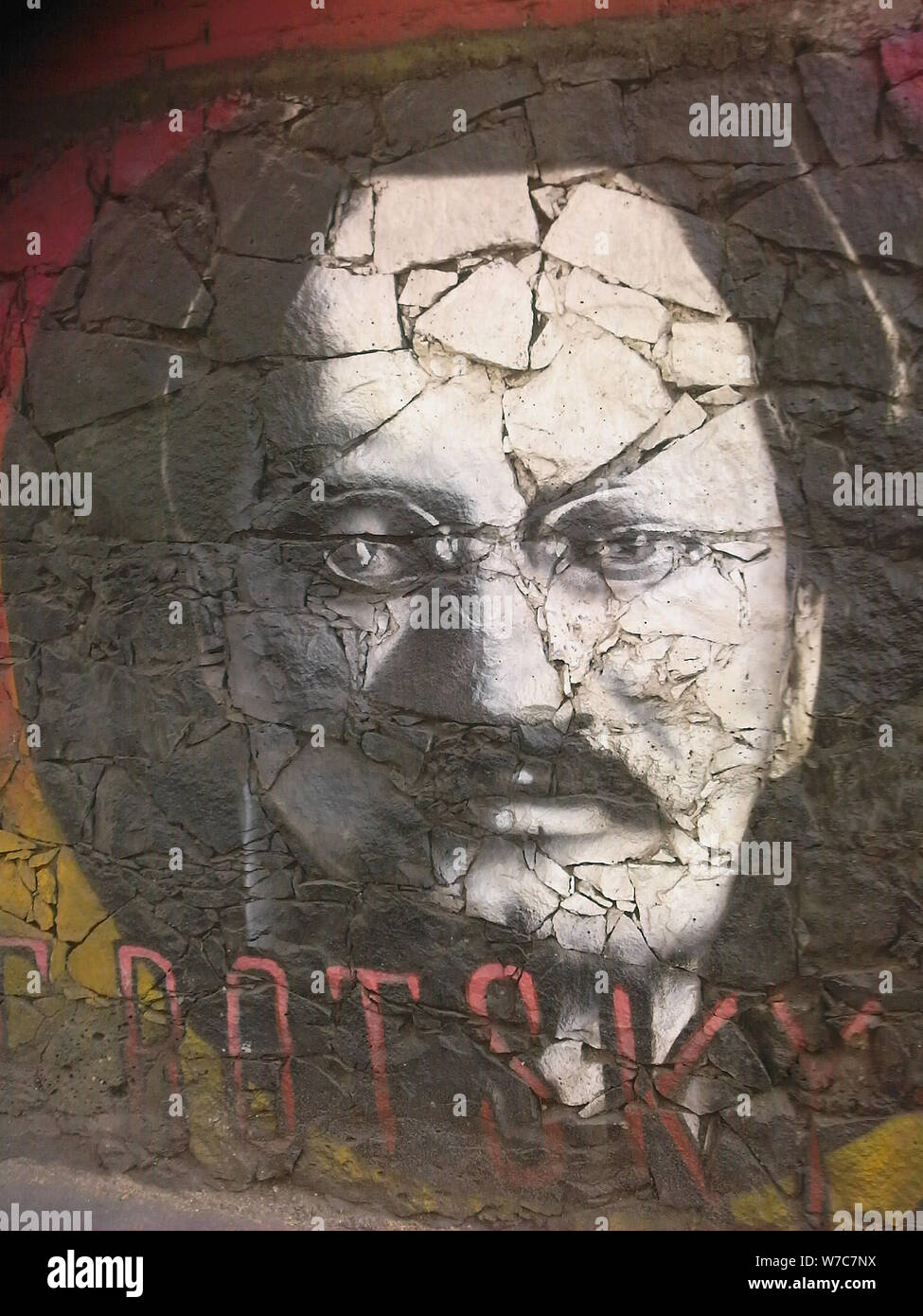 Graffiti de Léon Trotsky. Artiste : Anonyme Banque D'Images Graffiti de Léon Trotsky. Artiste : Anonyme Banque D'Images