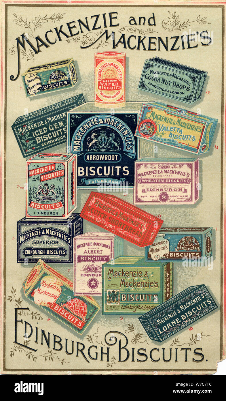 & Mackenzie Mackenzie Edinburgh Biscuits, 19ème siècle. Artiste : Inconnu Banque D'Images