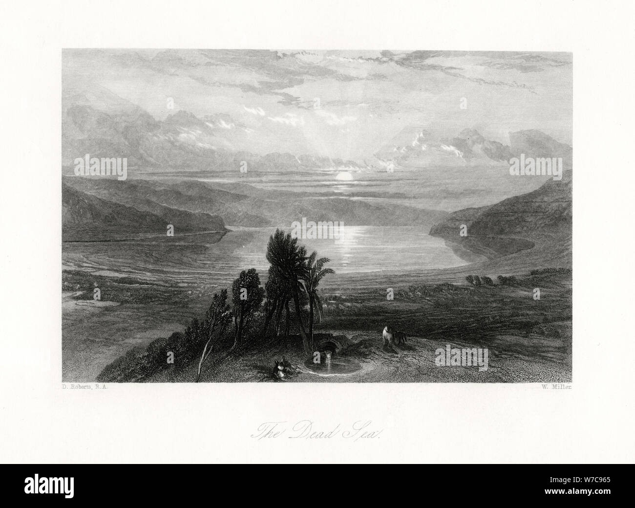 "La Mer Morte", 19e siècle. Artiste : W Miller Banque D'Images