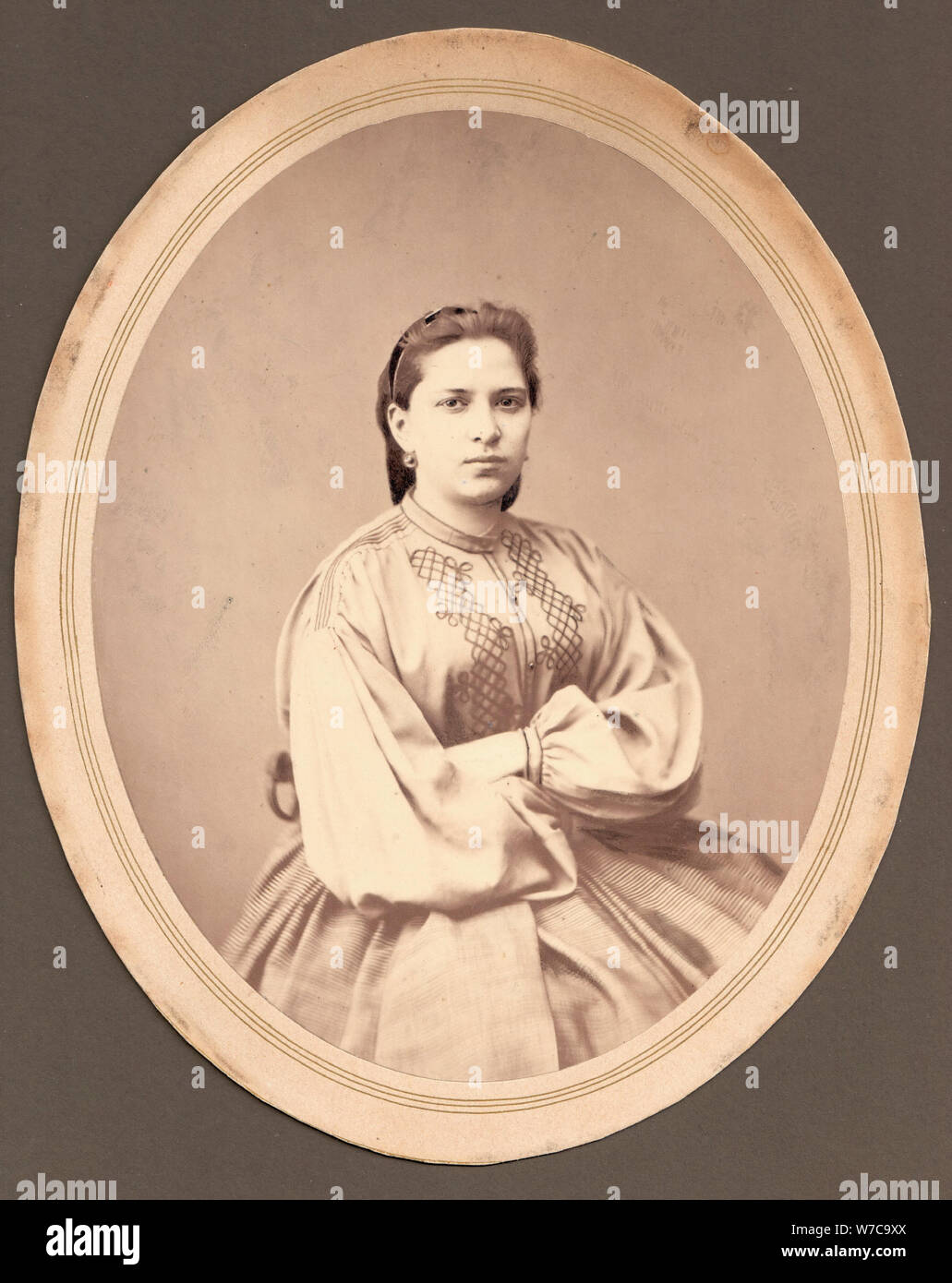 Portrait de Maria Mikhaylovna Dostoevskaya (1844-1888). Artiste : Anonyme Banque D'Images