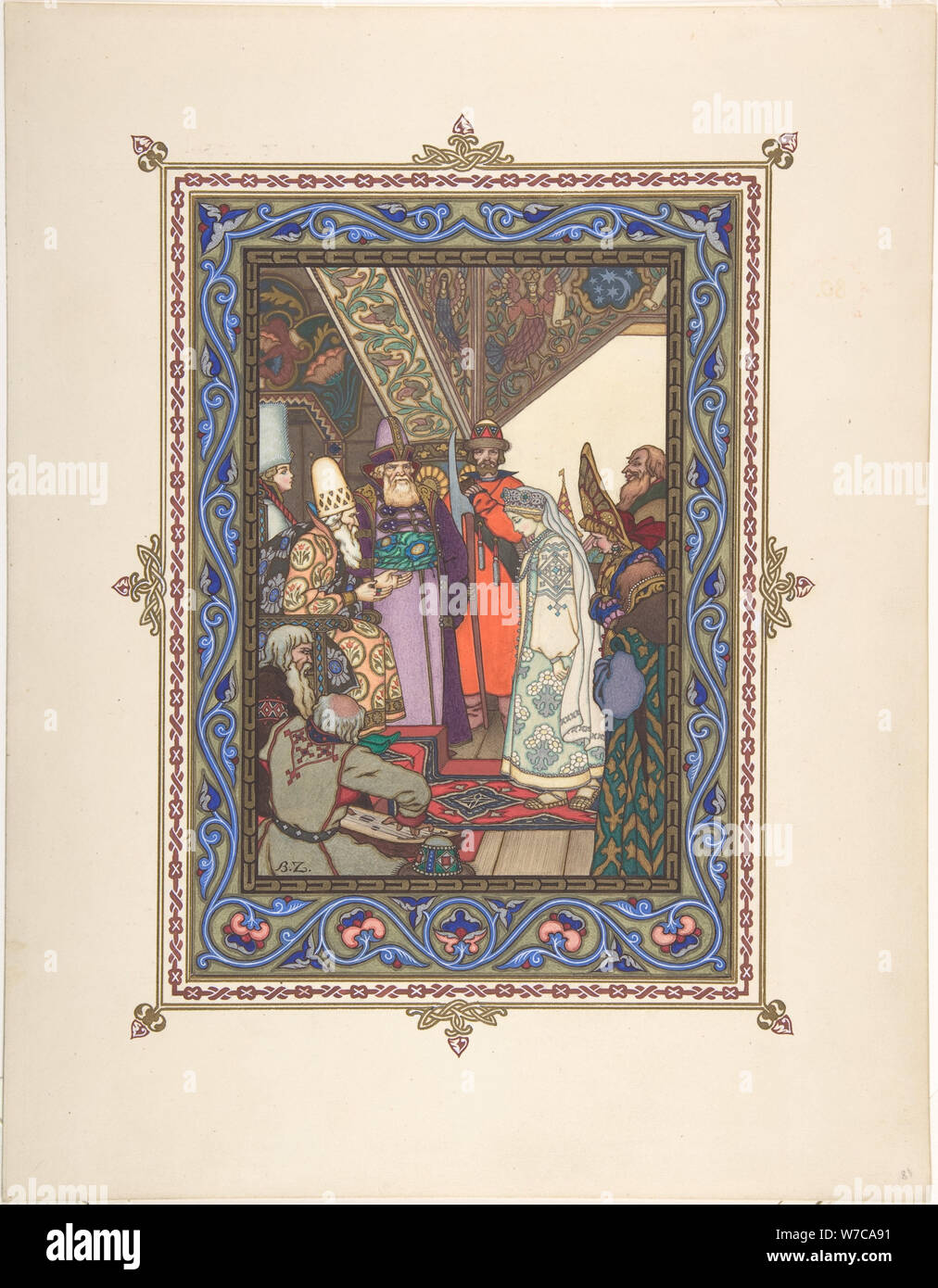 Illustration pour le conte de fées Snegurochka, ch. 1925. Artiste : Zvorykin, Boris Vasilievich (1872-après 1935) Banque D'Images