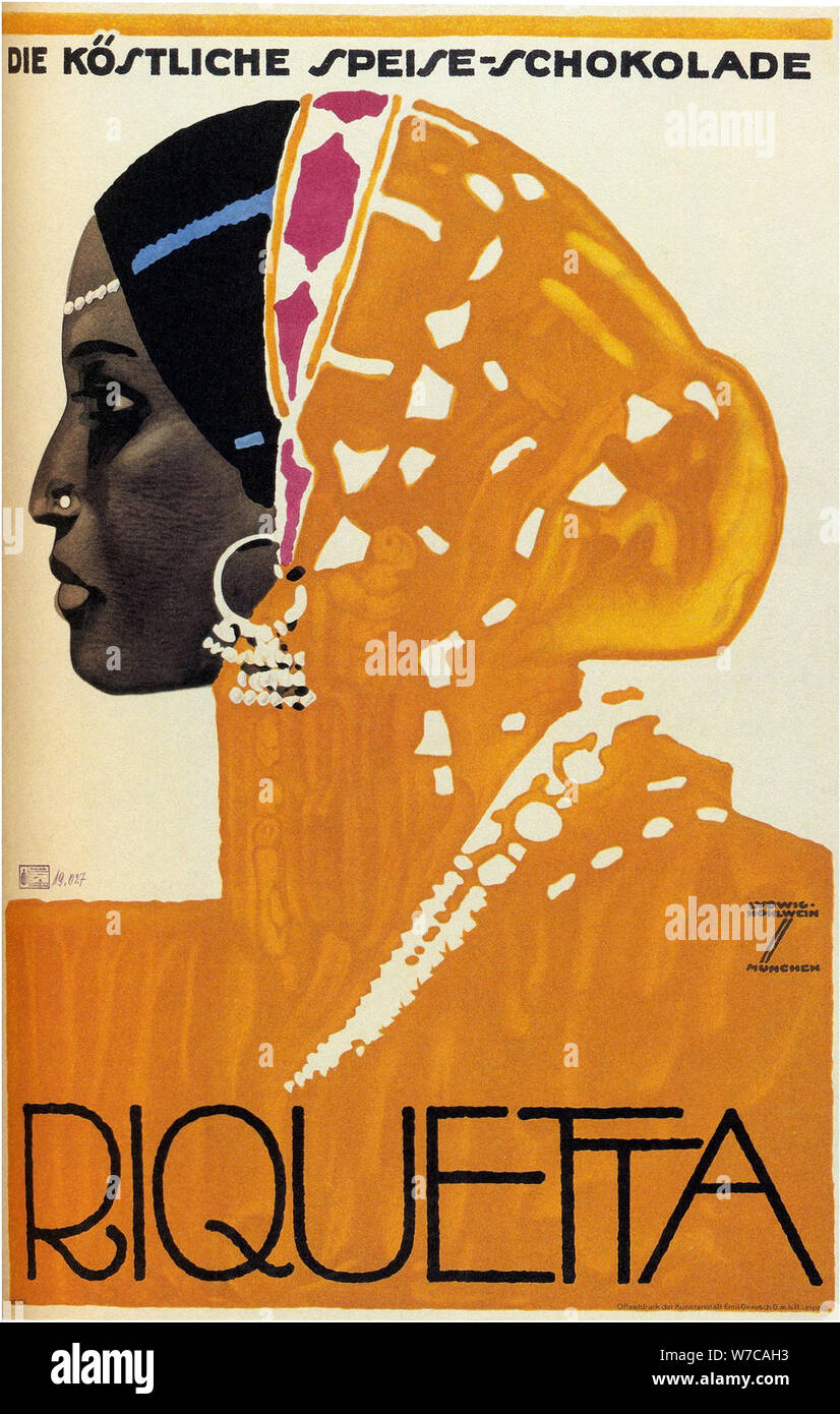Riquetta Chocolat, 1925. Artiste : Hohlwein, Ludwig (1874-1949) Banque D'Images