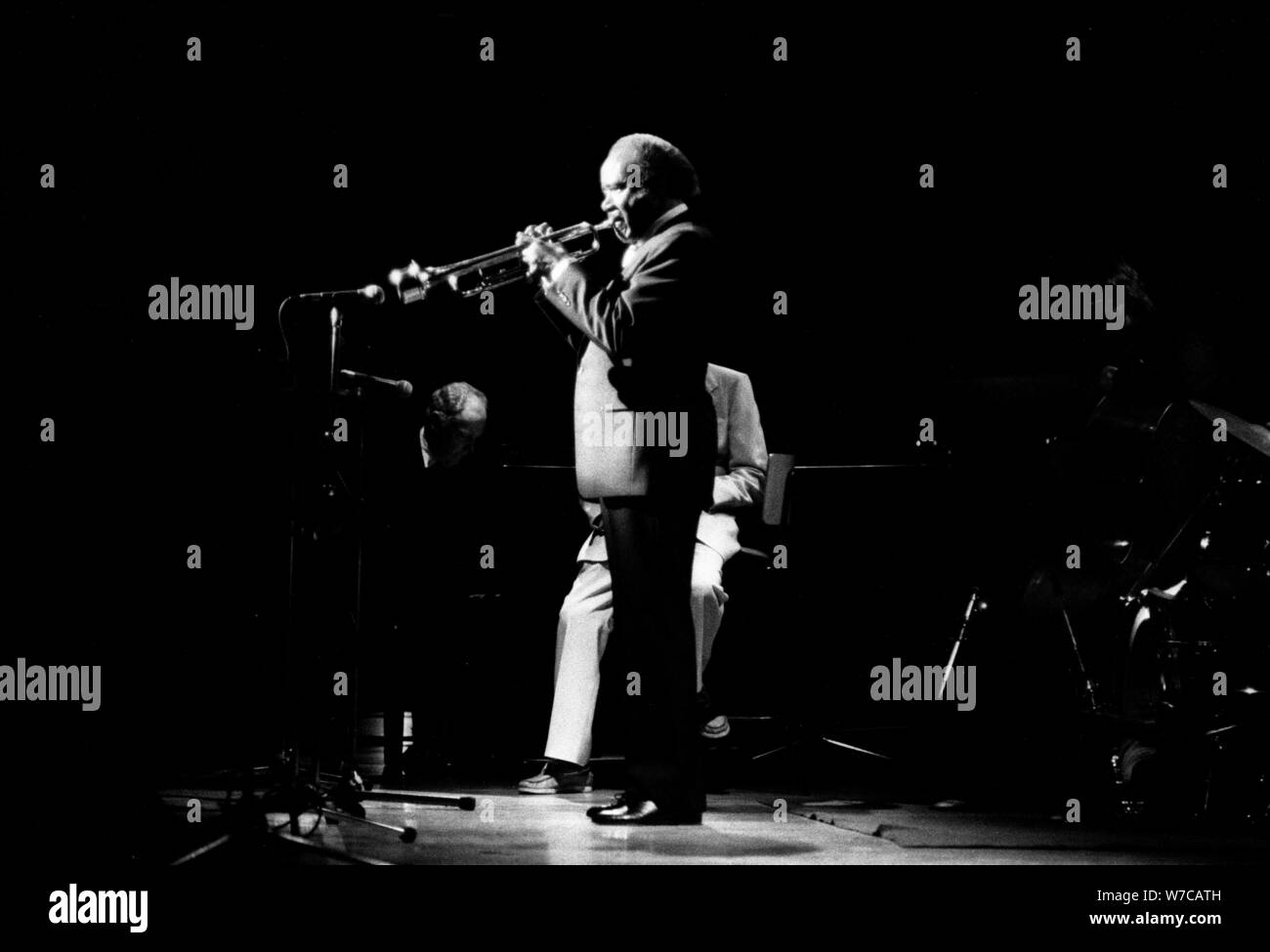 Roy Eldridge, capitale du jazz, Royal Festival Hall, Londres, juillet 1985. Artiste : Brian O'Connor. Banque D'Images