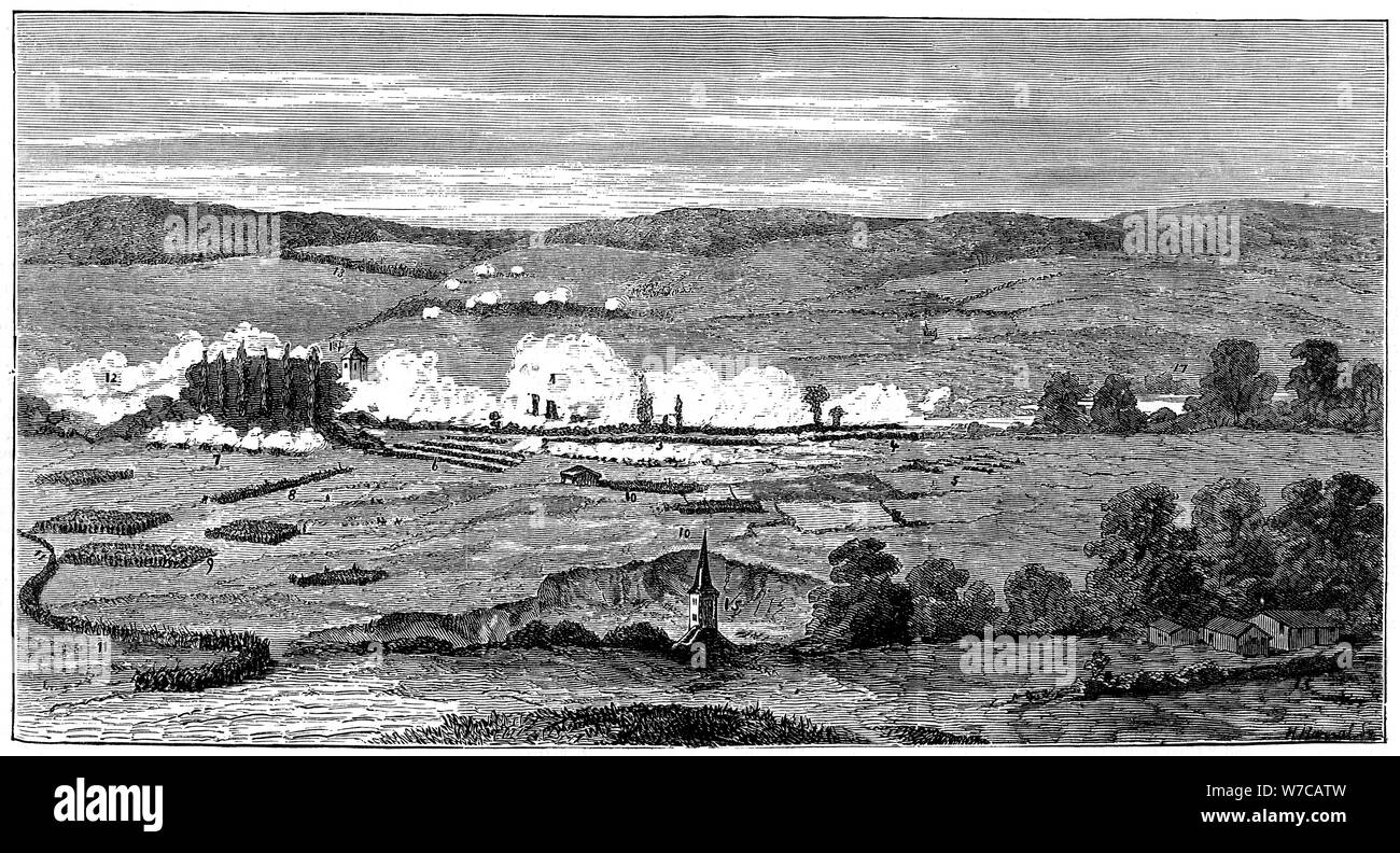 Bataille de Sedan, France, guerre franco-prussienne, 1er septembre 1870. Artiste : Anon Banque D'Images