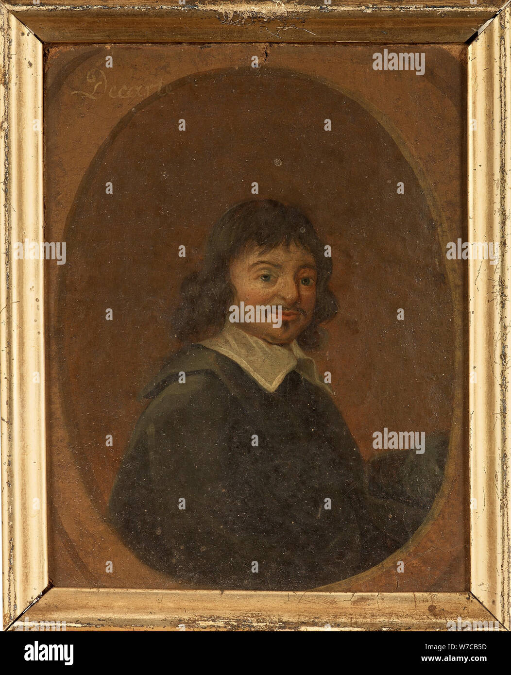 Portrait du philosophe René Descartes (1596-1650), 18e siècle. Banque D'Images